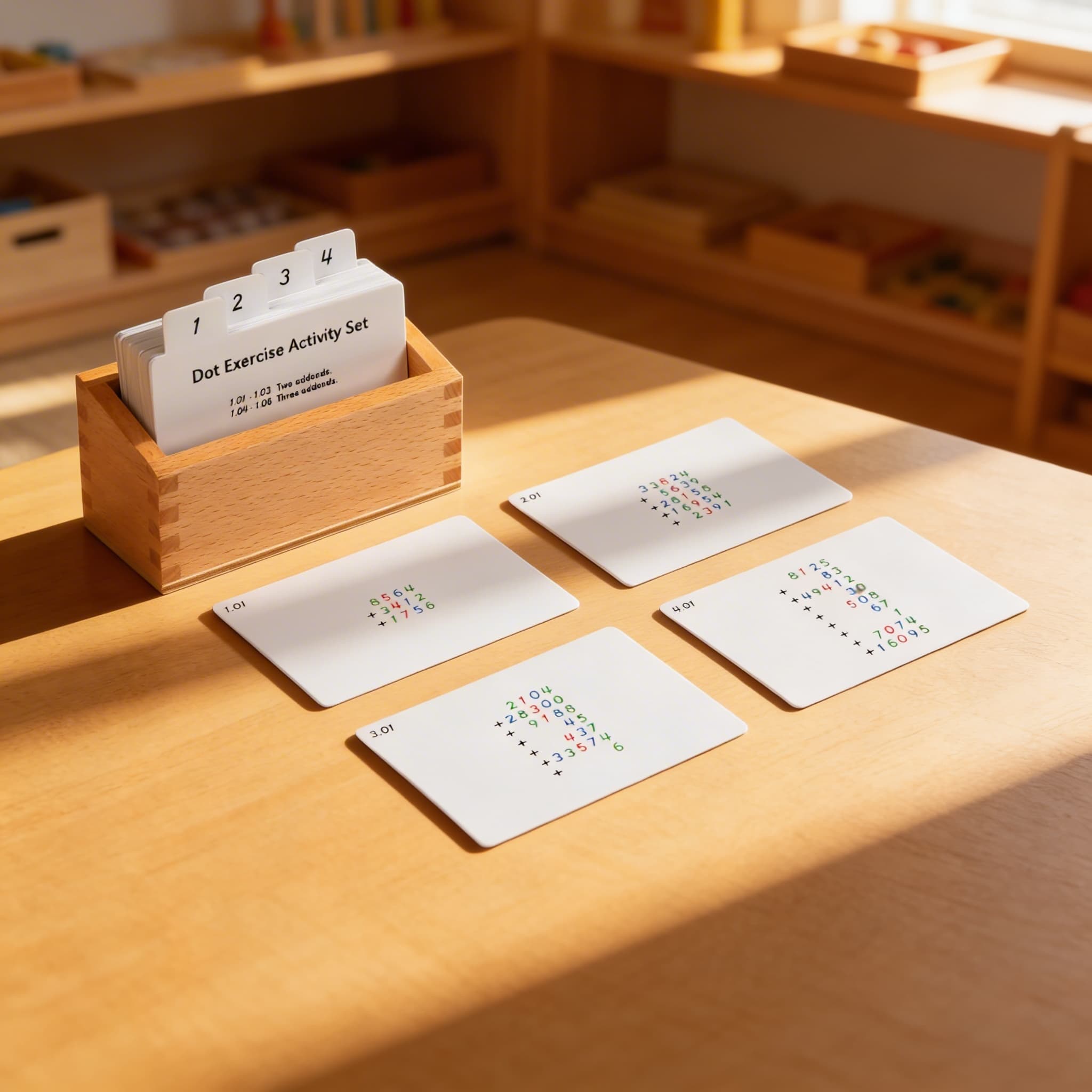 Sada aktivit s tečkovými cvičeními — Při použití