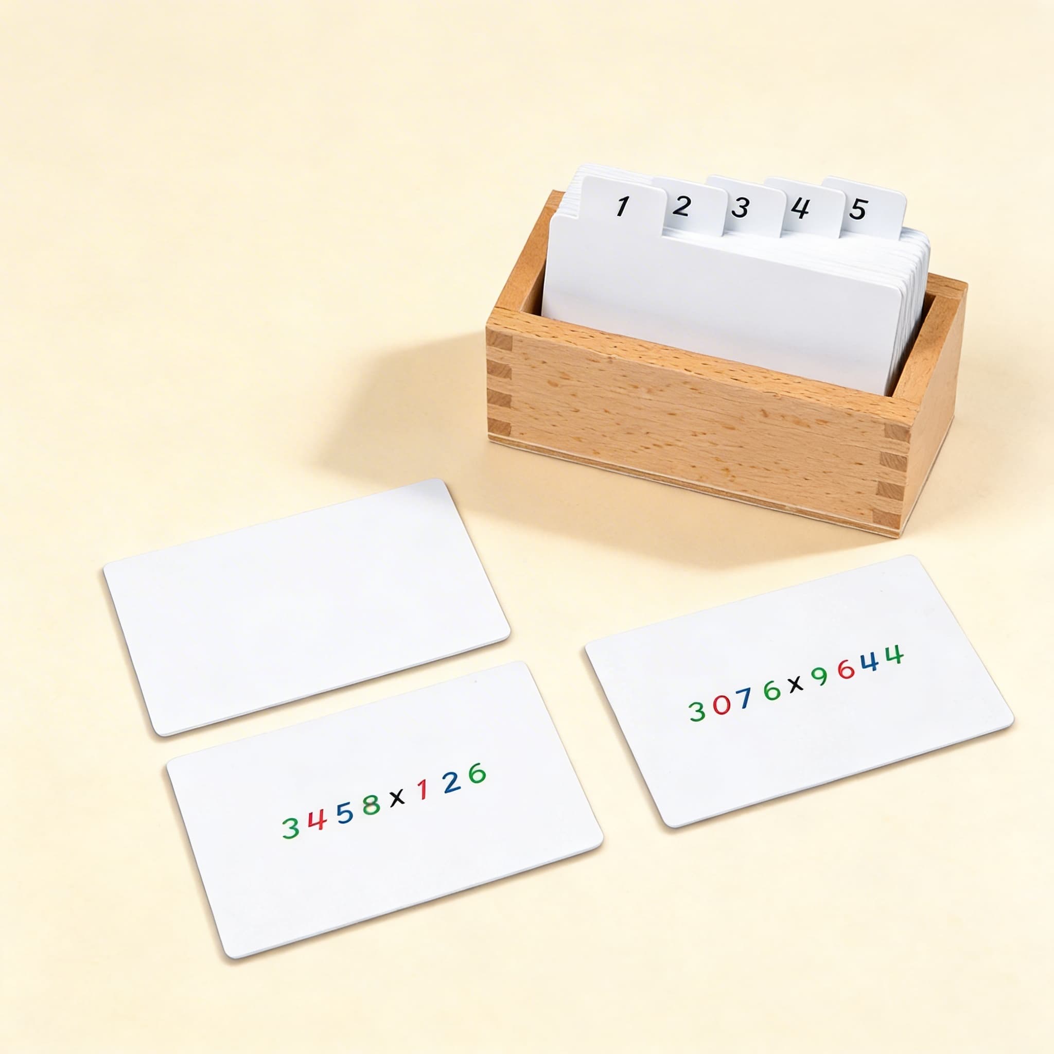 Sada aktivit pro plochý korálkový rám — násobení kartičky — Katalogový pohled