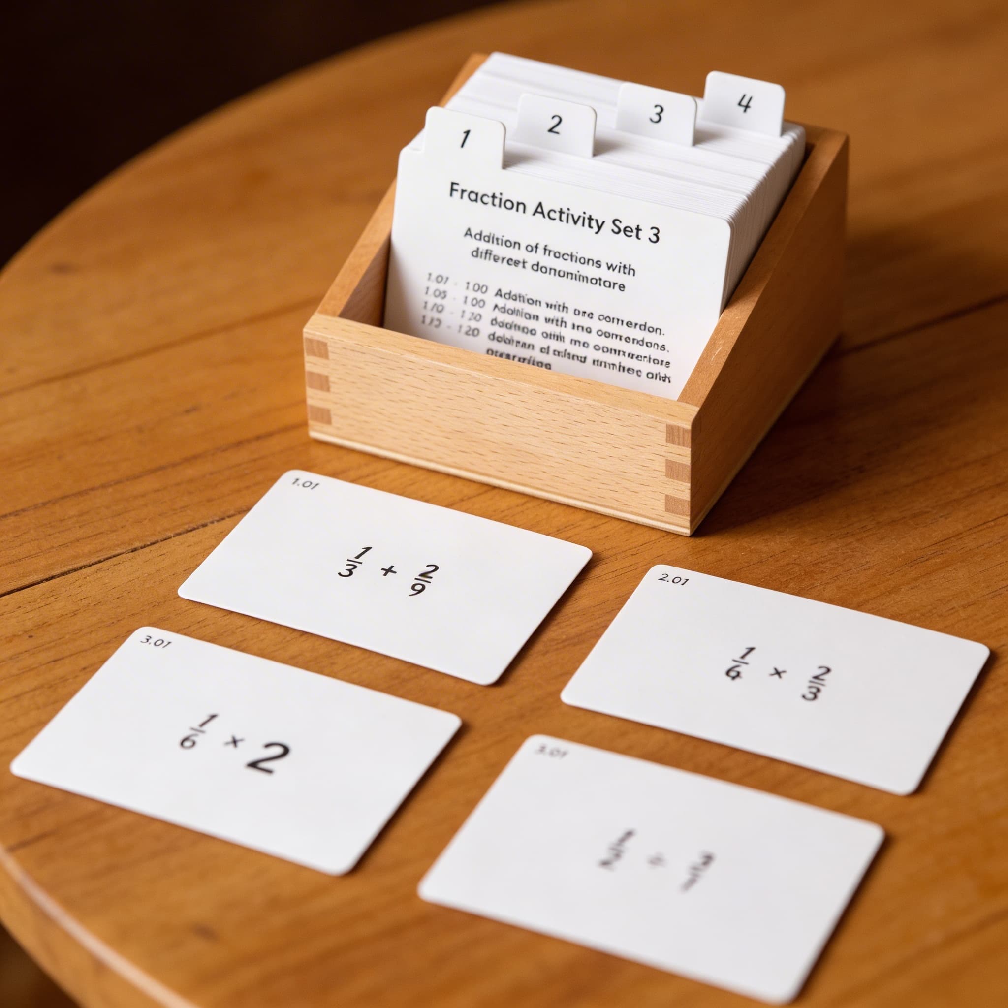 Sada zlomkových aktivit: 3 — Detailní pohled