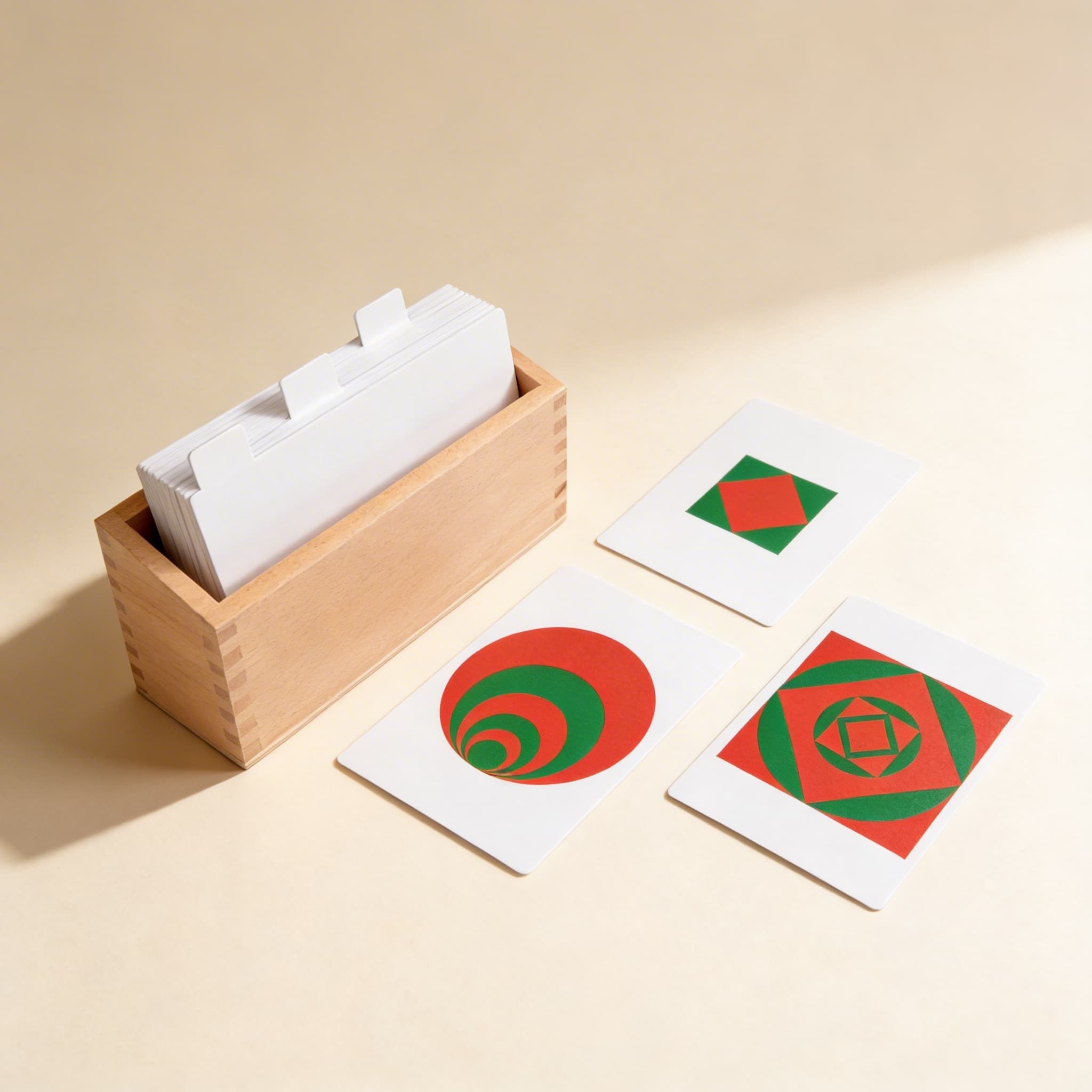 Sada vepsaných a soustředných obrazců — Boční pohled