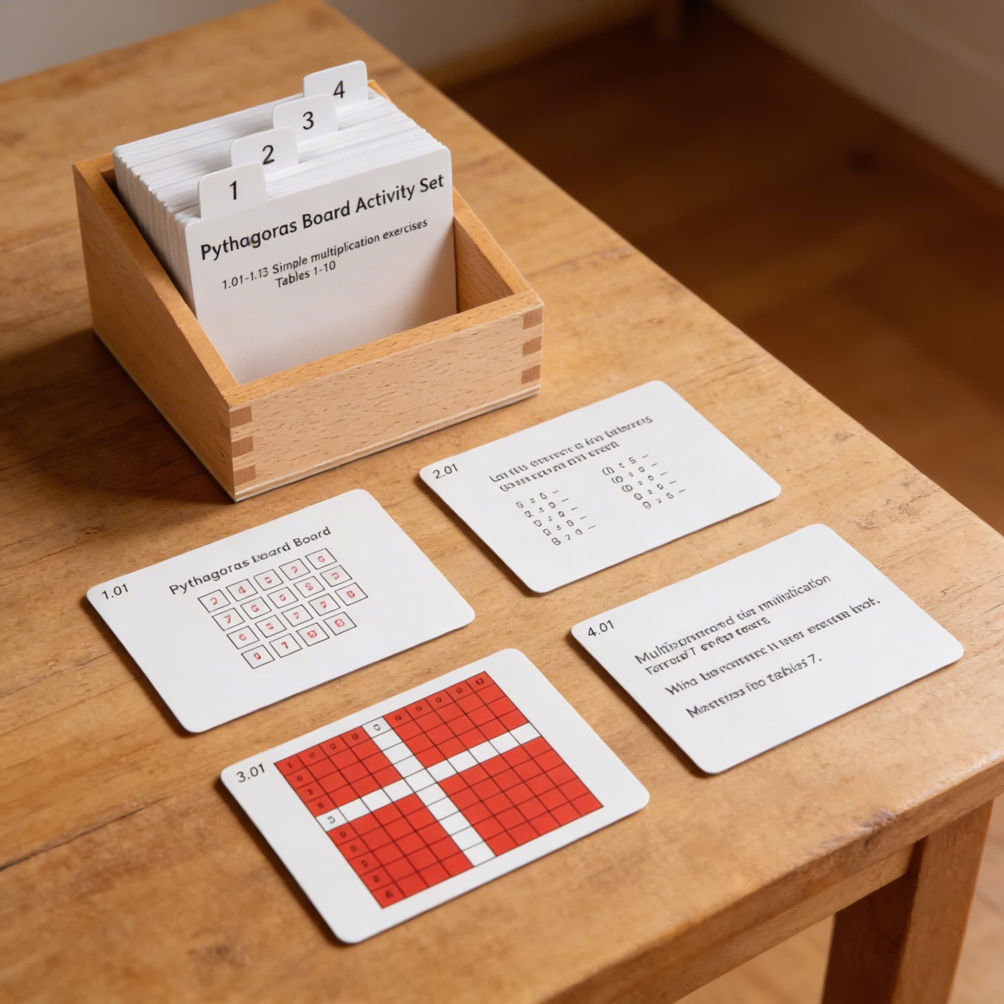 Sada aktivit pro Pythagorovu tabuli — Detailní pohled