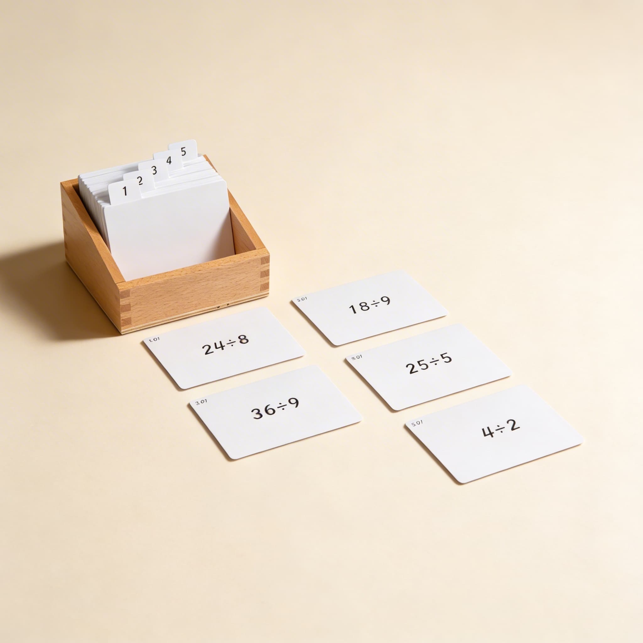 Sada aktivit k tabulce jednotkového dělení — Boční pohled