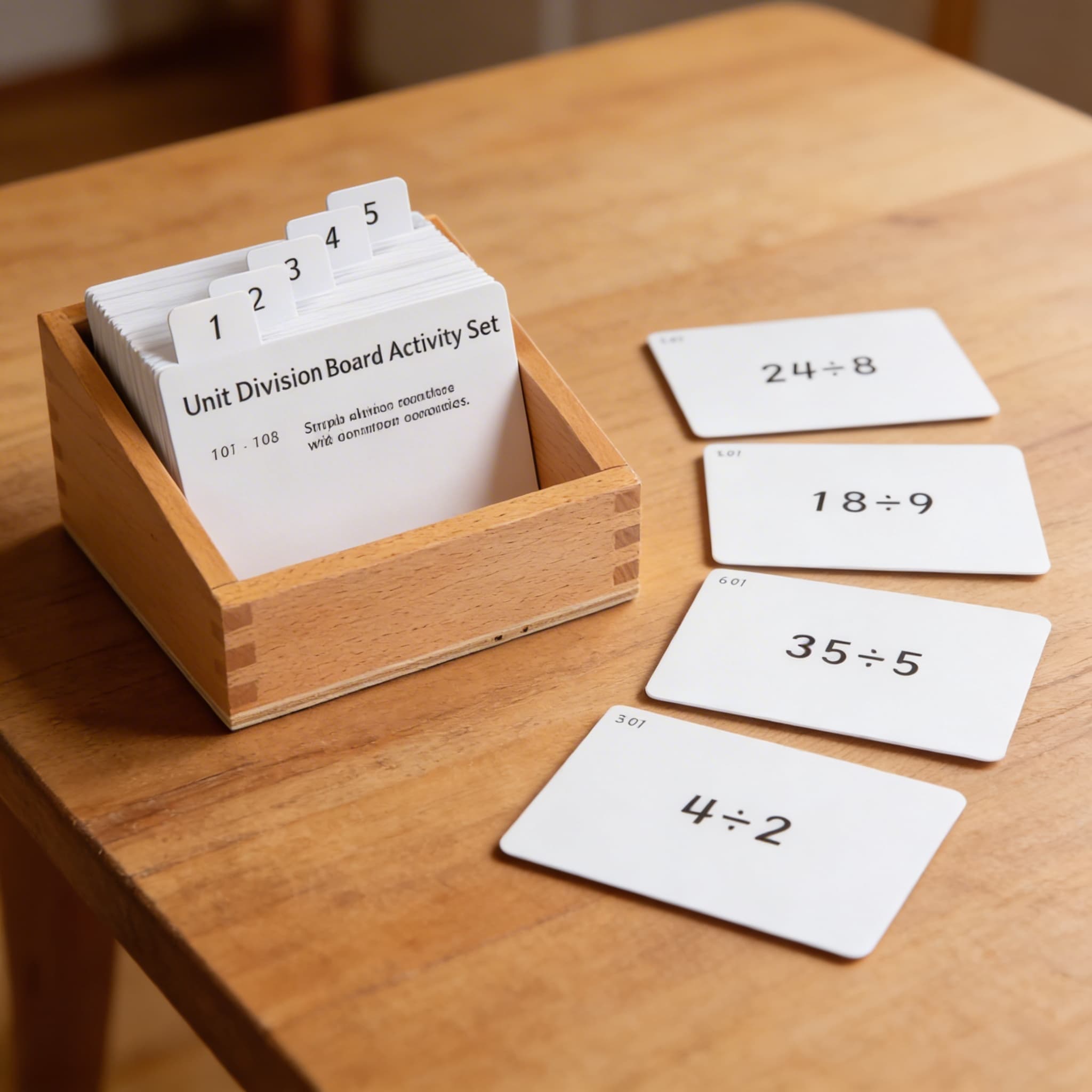 Sada aktivit k tabulce jednotkového dělení — Detailní pohled