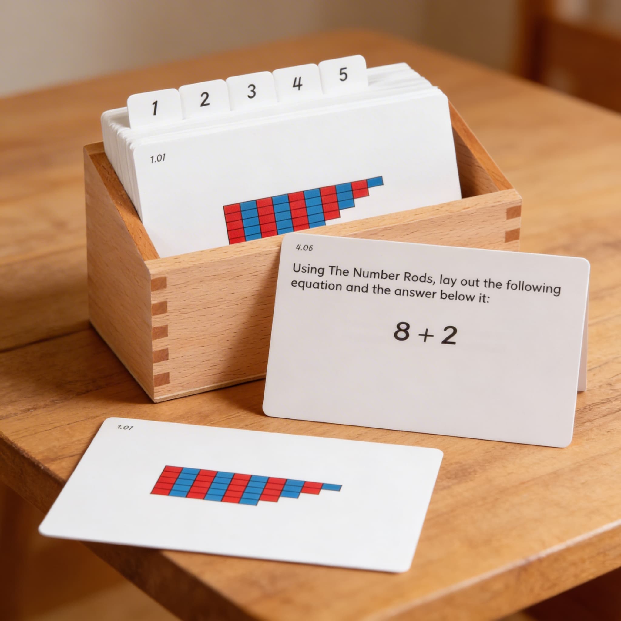 Sada aktivít s číselnými tyčinkami — Detailný pohľad