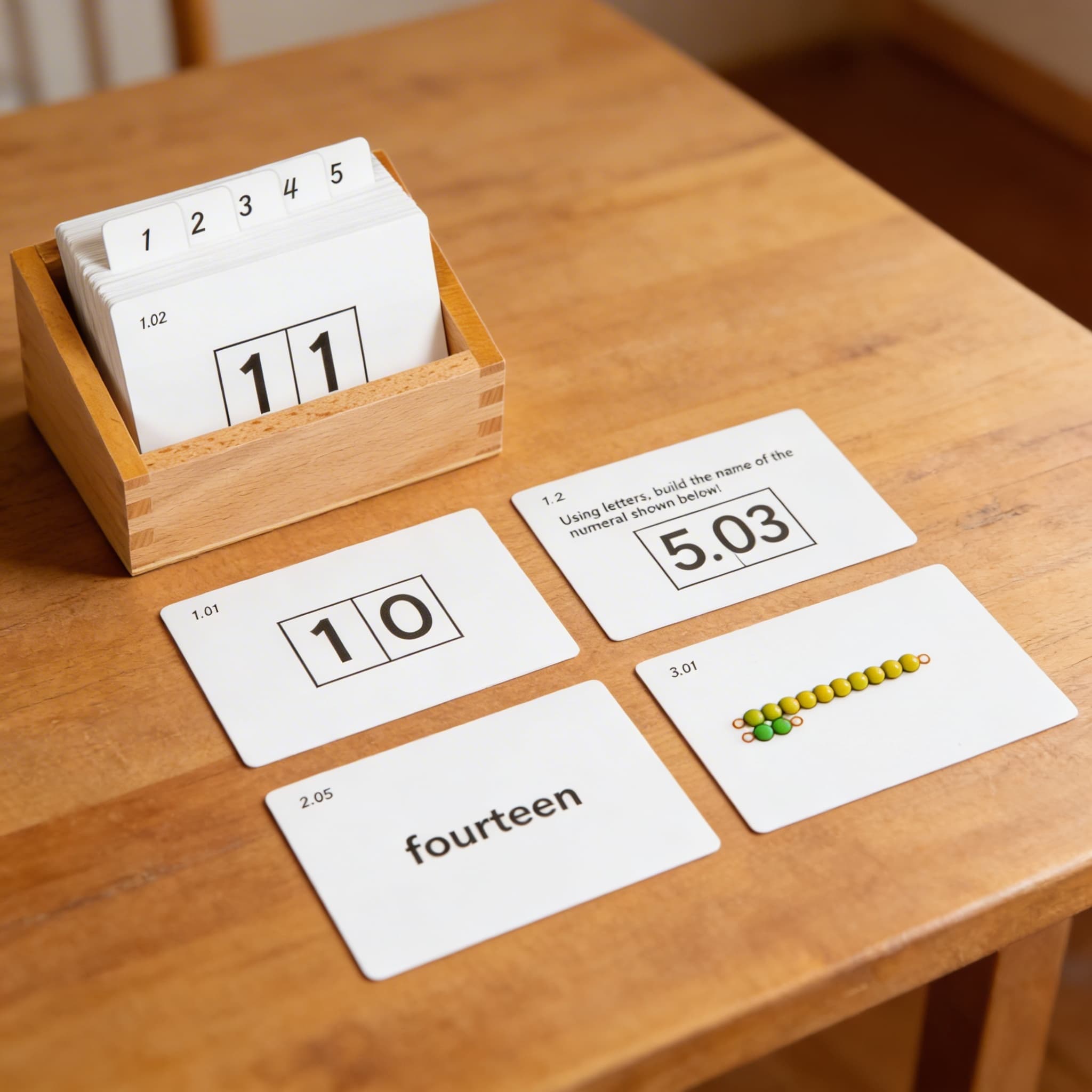 Sada aktivit s desítkovými tabulkami — Detailní pohled