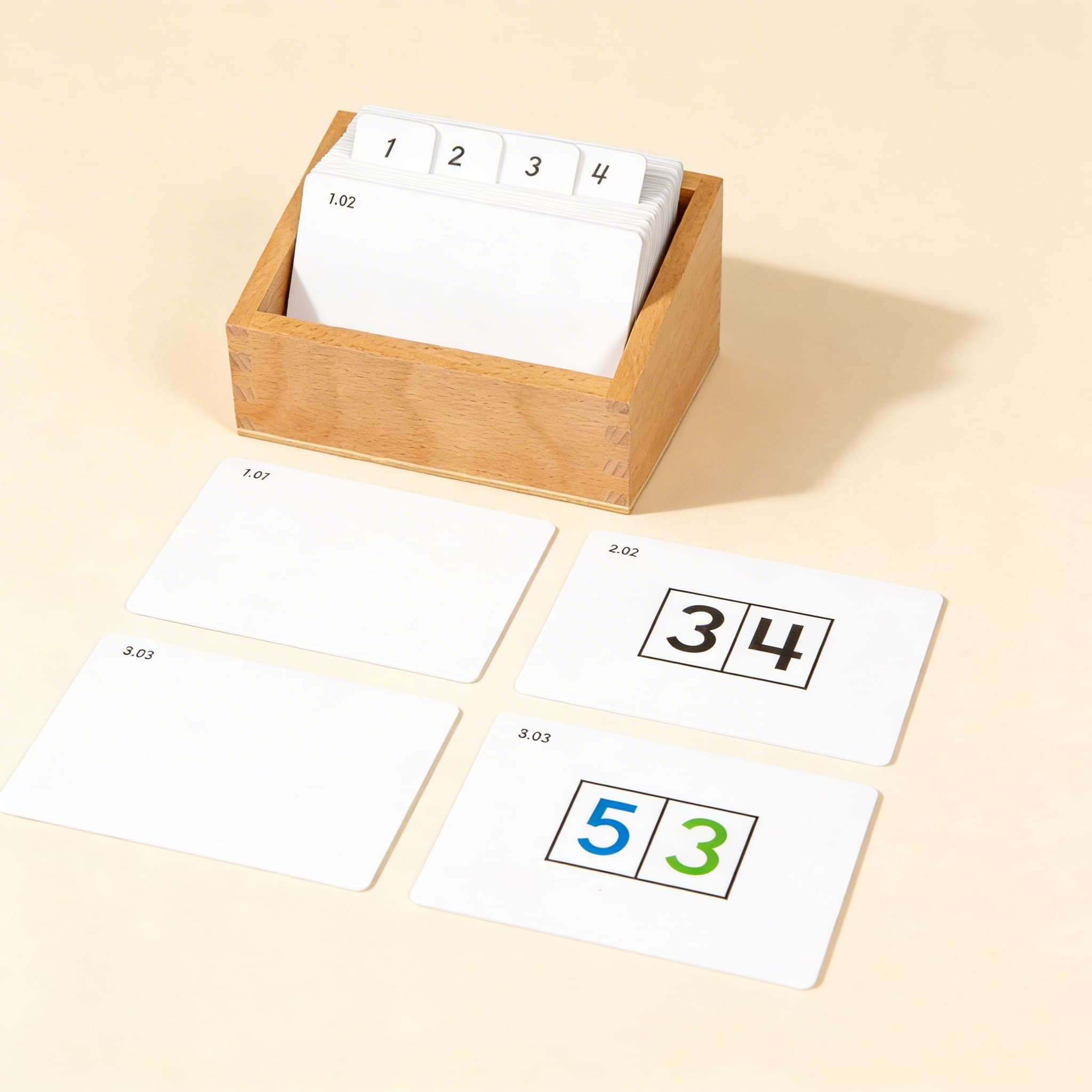 Sada aktivit s tabulkami desítek — Boční pohled