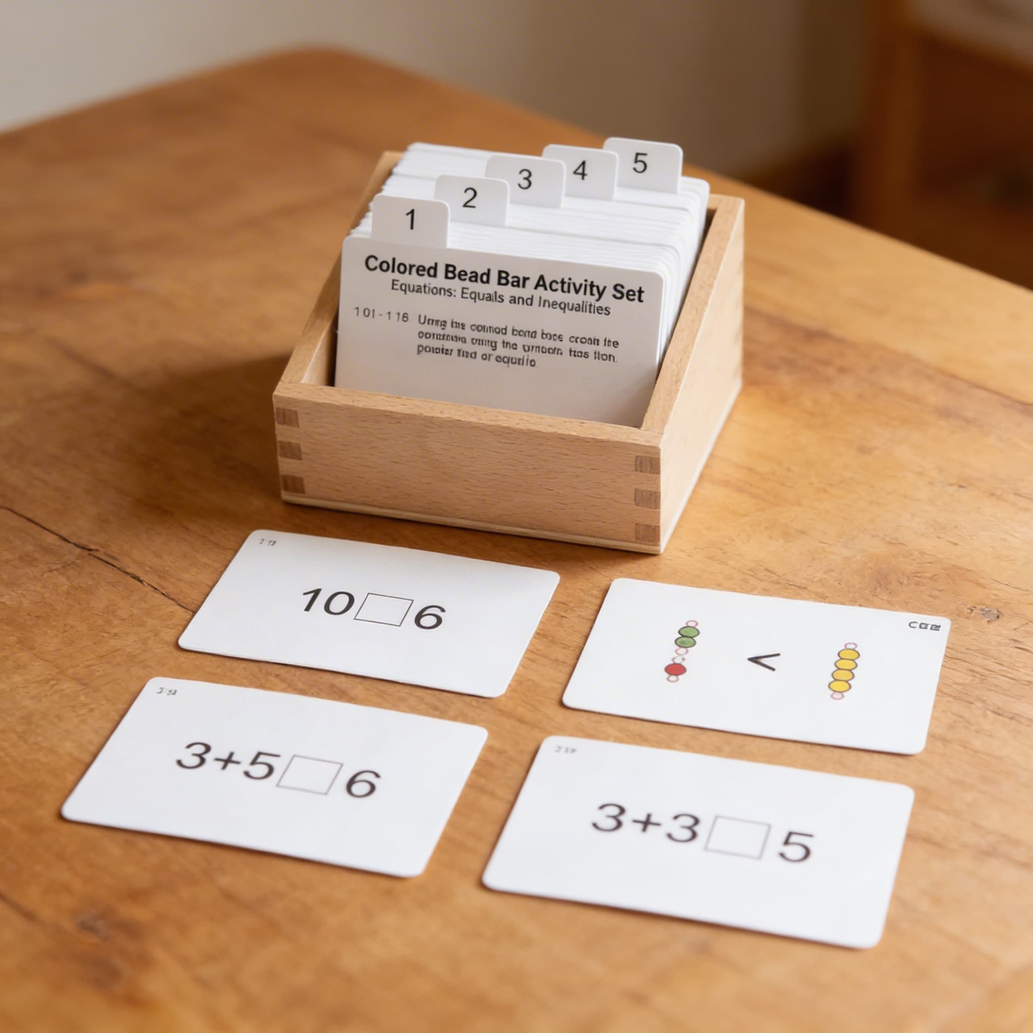 Sada barevných tyčinek — organizace matematických pojmů — Detailní pohled