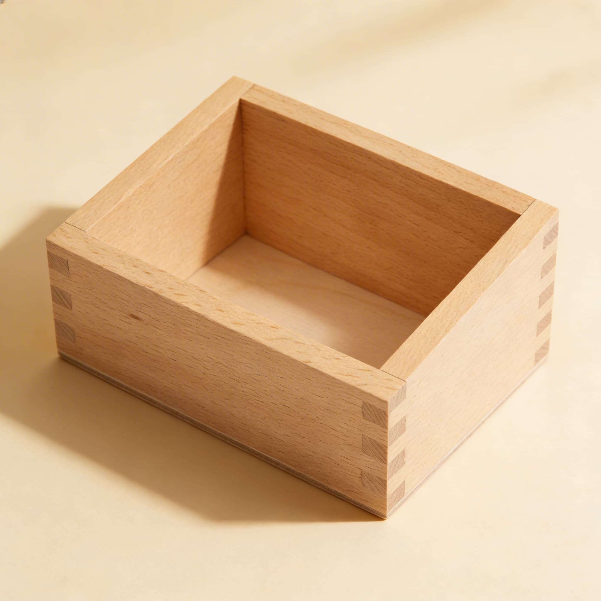 Aktivitätskarten-Box — mittlere A6 Buche Aufbewahrungslösung — Seitenansicht