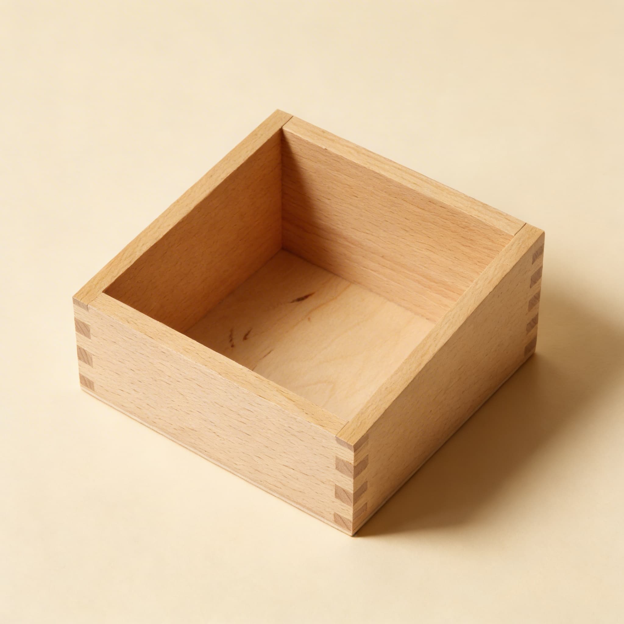 Aktivitätskarten-Box — große A6 Holzaufbewahrung — Seitenansicht