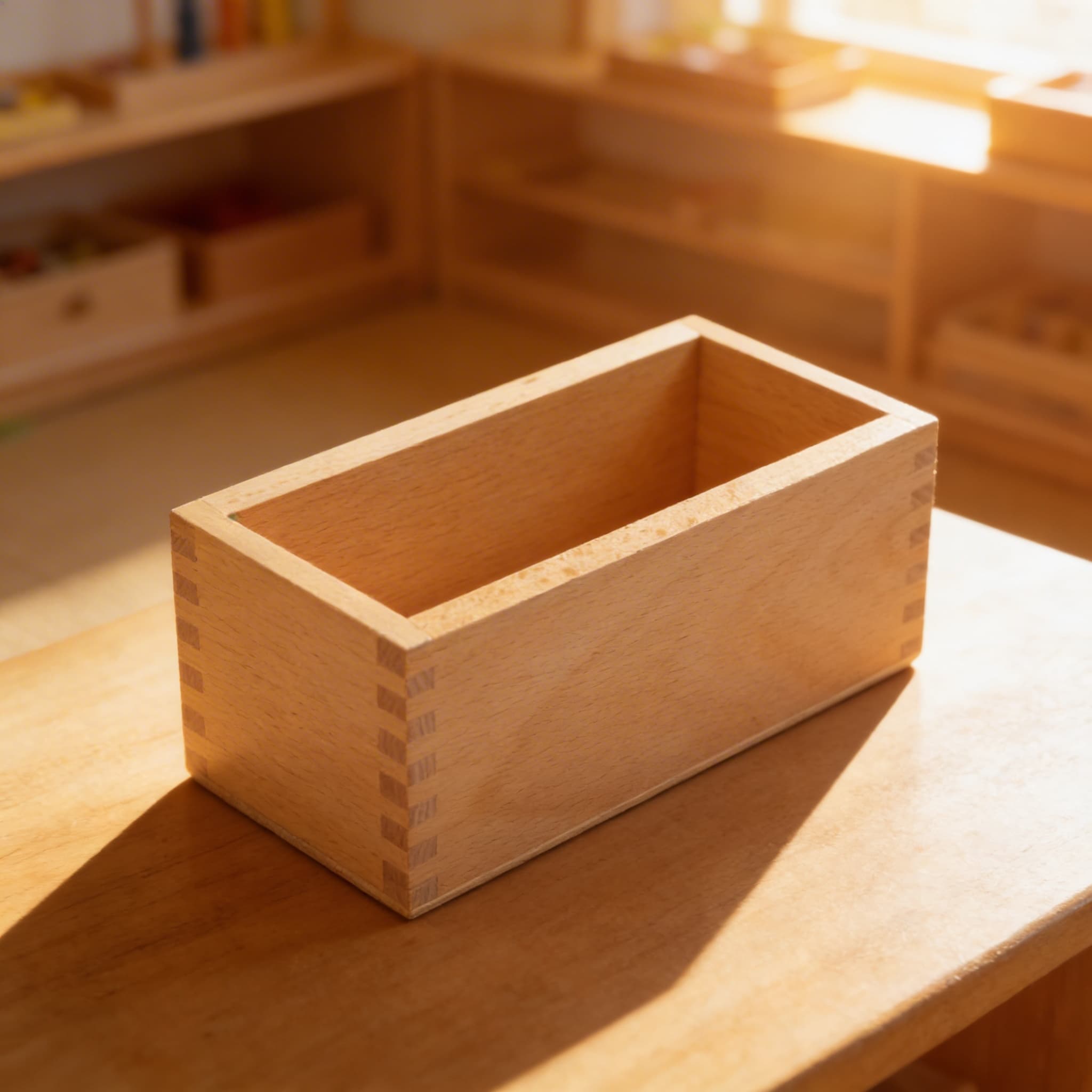 Aufgabenkarten Aufbewahrungsbox A5 — Kleine Holzorganizer — Im Einsatz