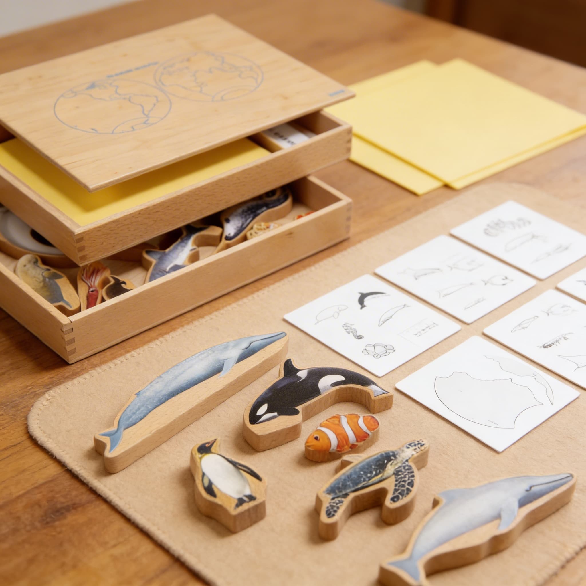 Meerestiere-Box — Klassifizierung und Wortschatz — Detailansicht