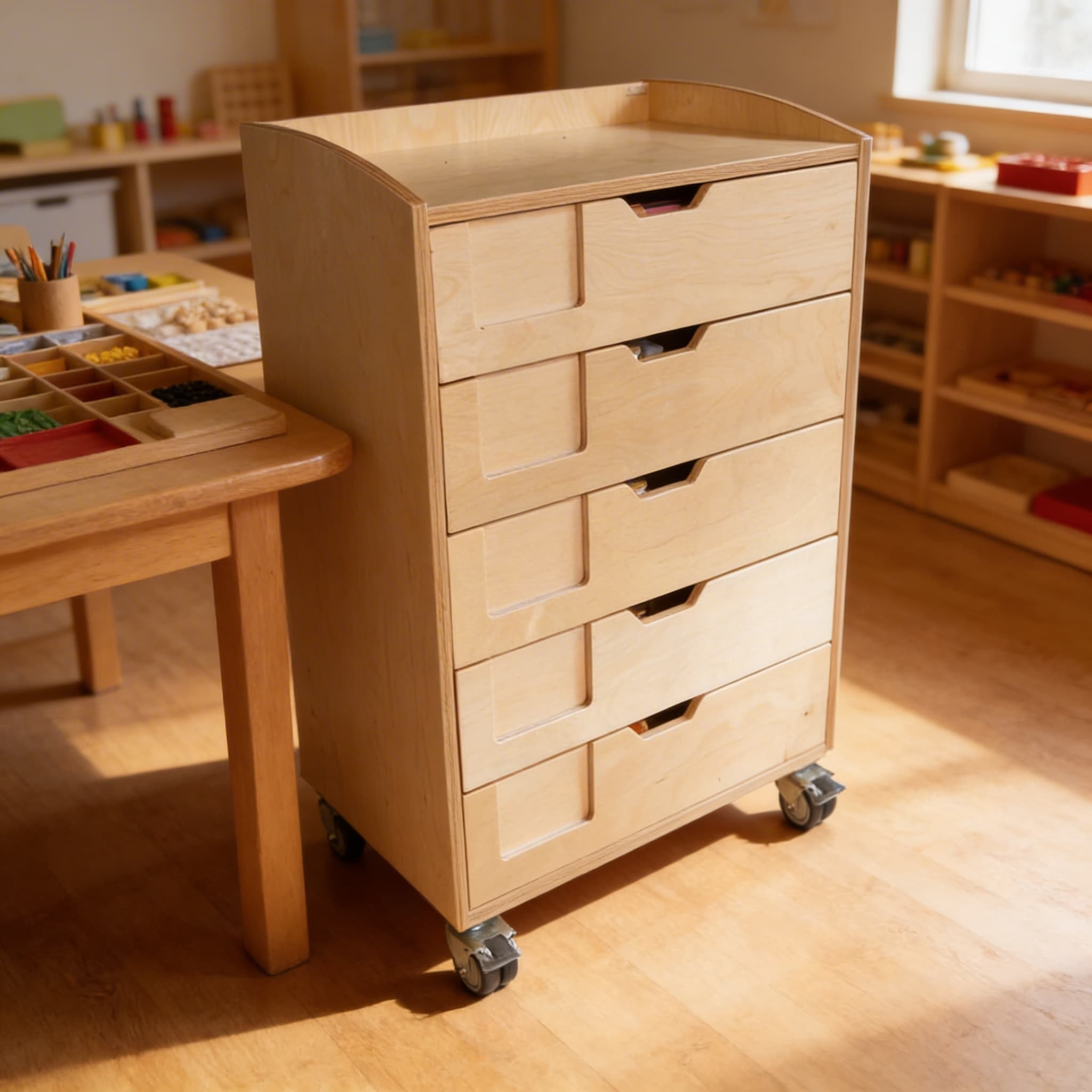 English-Erkundungsschrank — Oberstufe Sprachmaterial-Aufbewahrung — Detailansicht