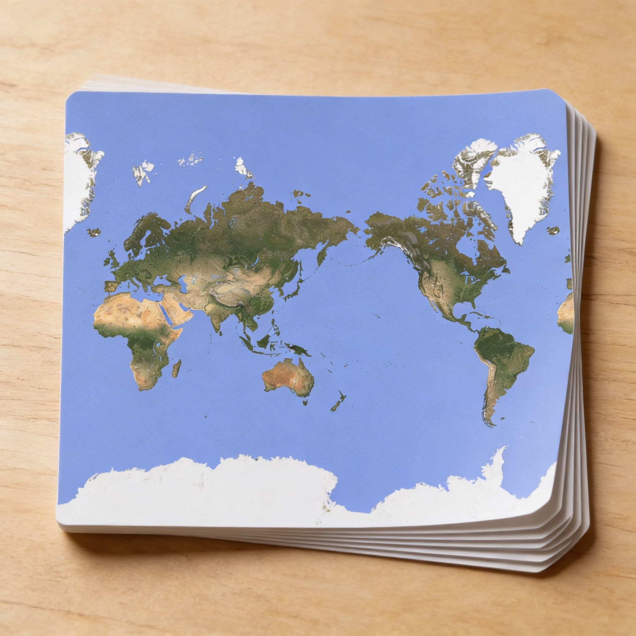 Velká mapa světa — Boční pohled