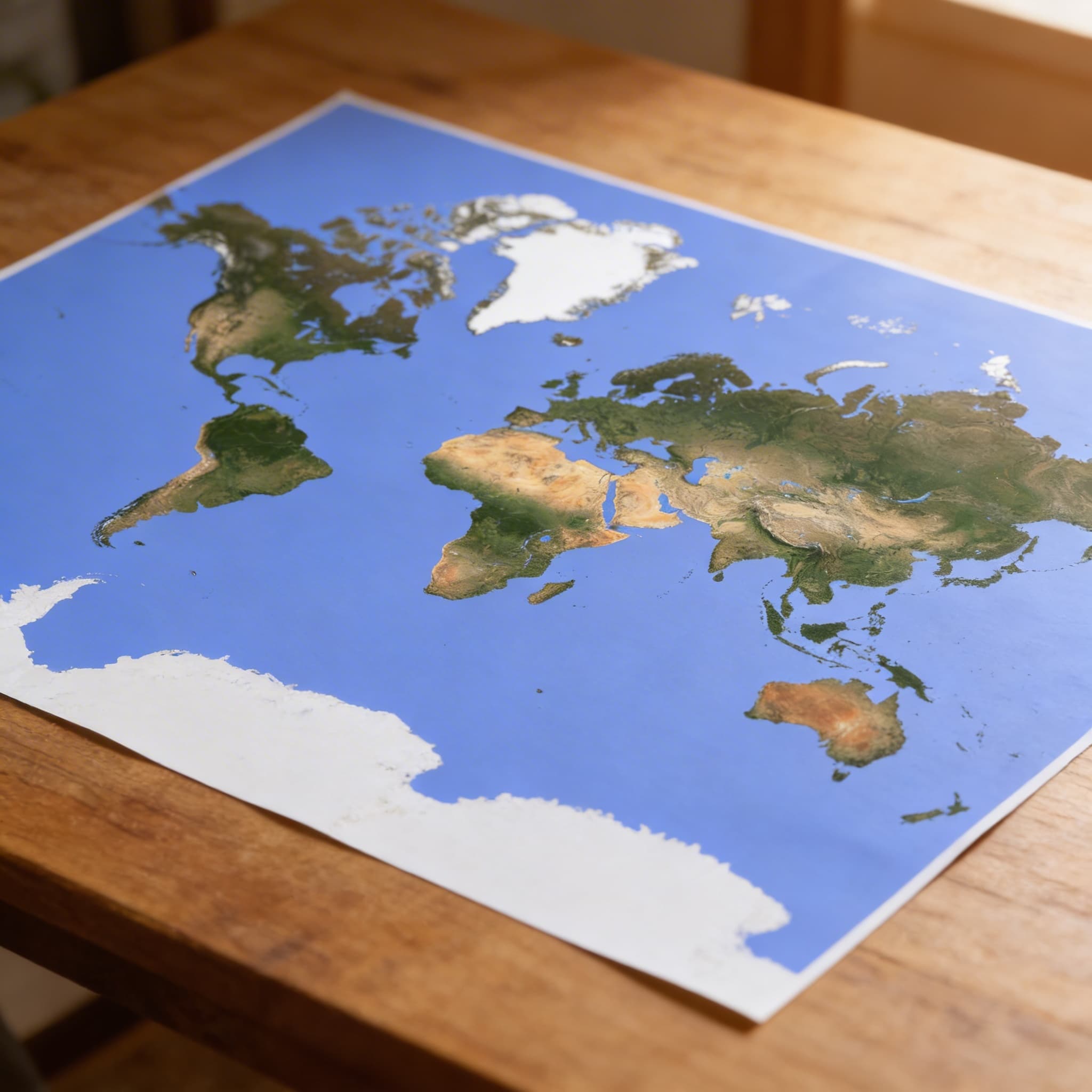 Velká mapa světa — Detailní pohled