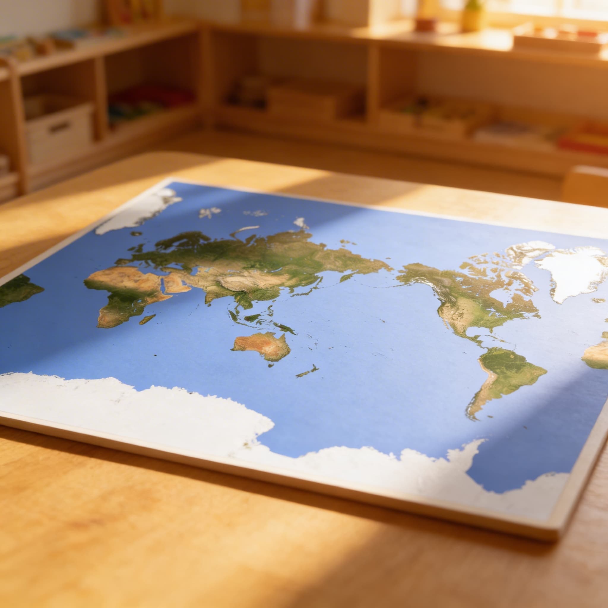 Velká mapa světa — Při použití