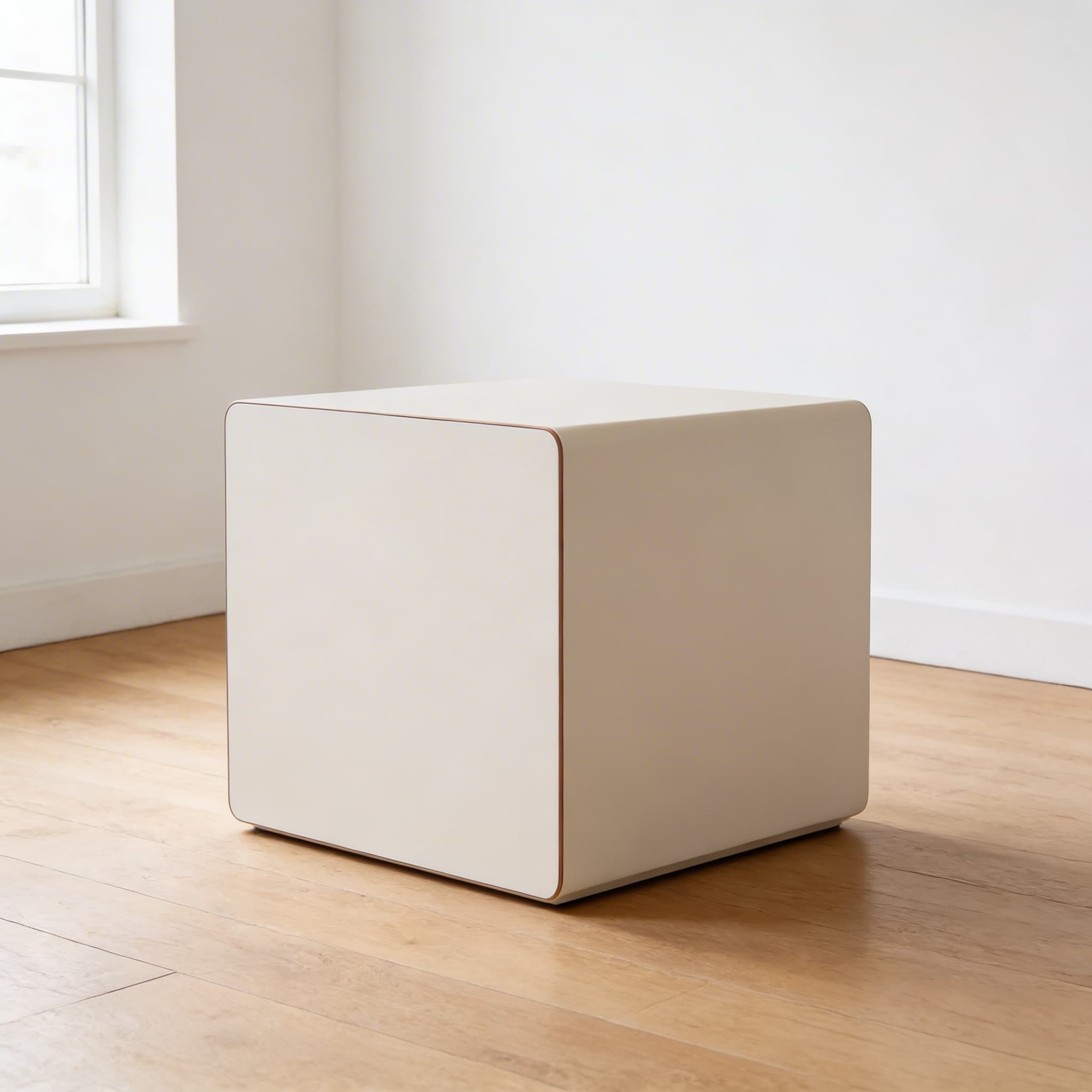 Quadratische Tischplatte: Milchweiß - 64 × 64 × 2 cm — Ansicht 2