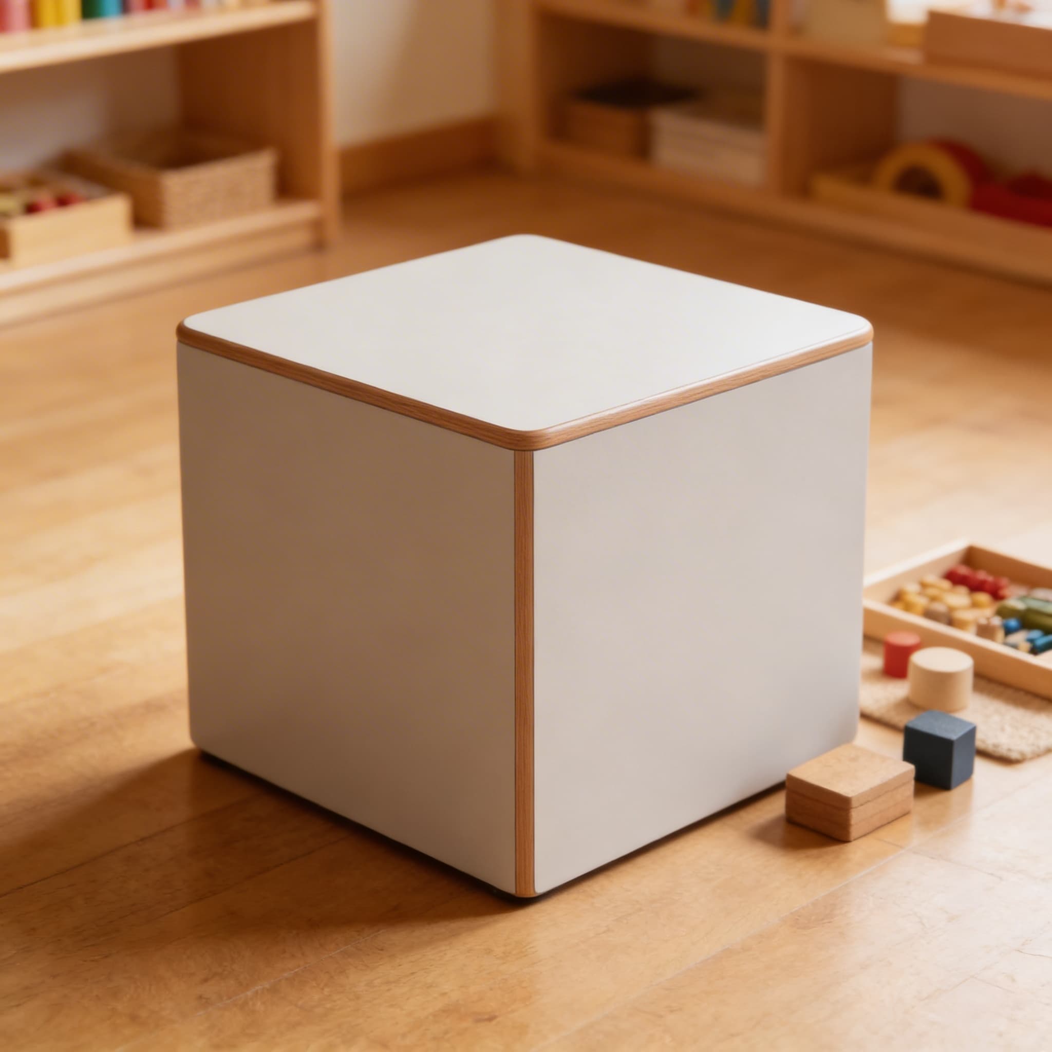 Quadratische Tischplatte: Milchweiß - 64 × 64 × 2 cm — Ansicht 3