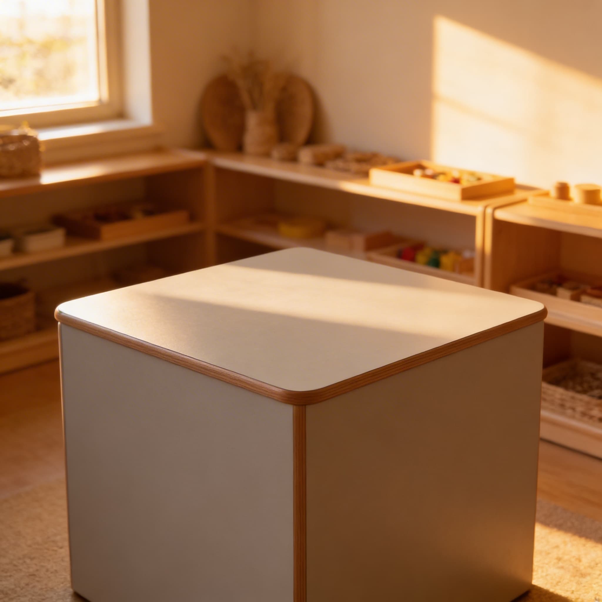 Quadratische Tischplatte: Milchweiß - 64 × 64 × 2 cm — Ansicht 4