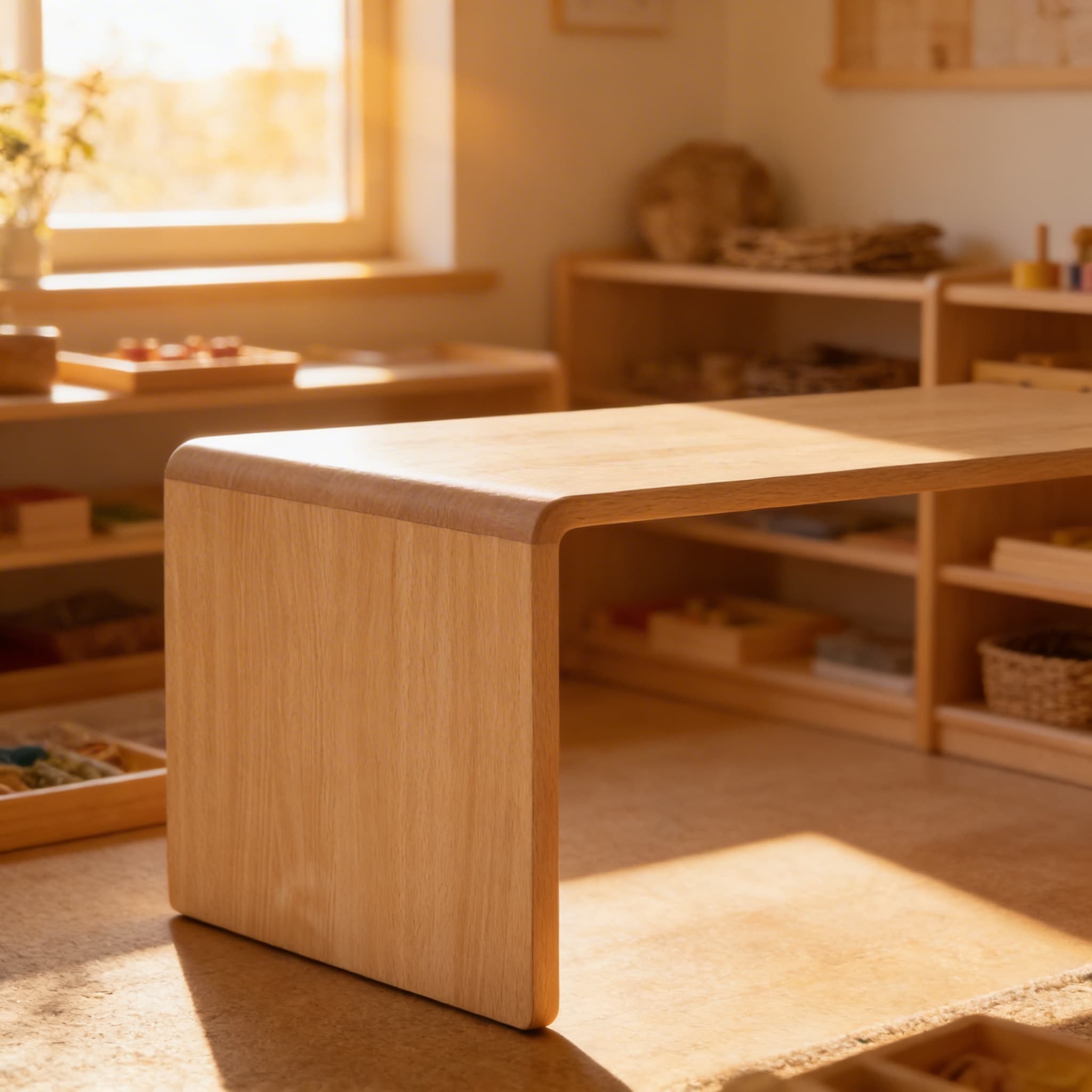 Quadratische Tischplatte: Buche - 64 × 64 × 2 cm — Ansicht 4