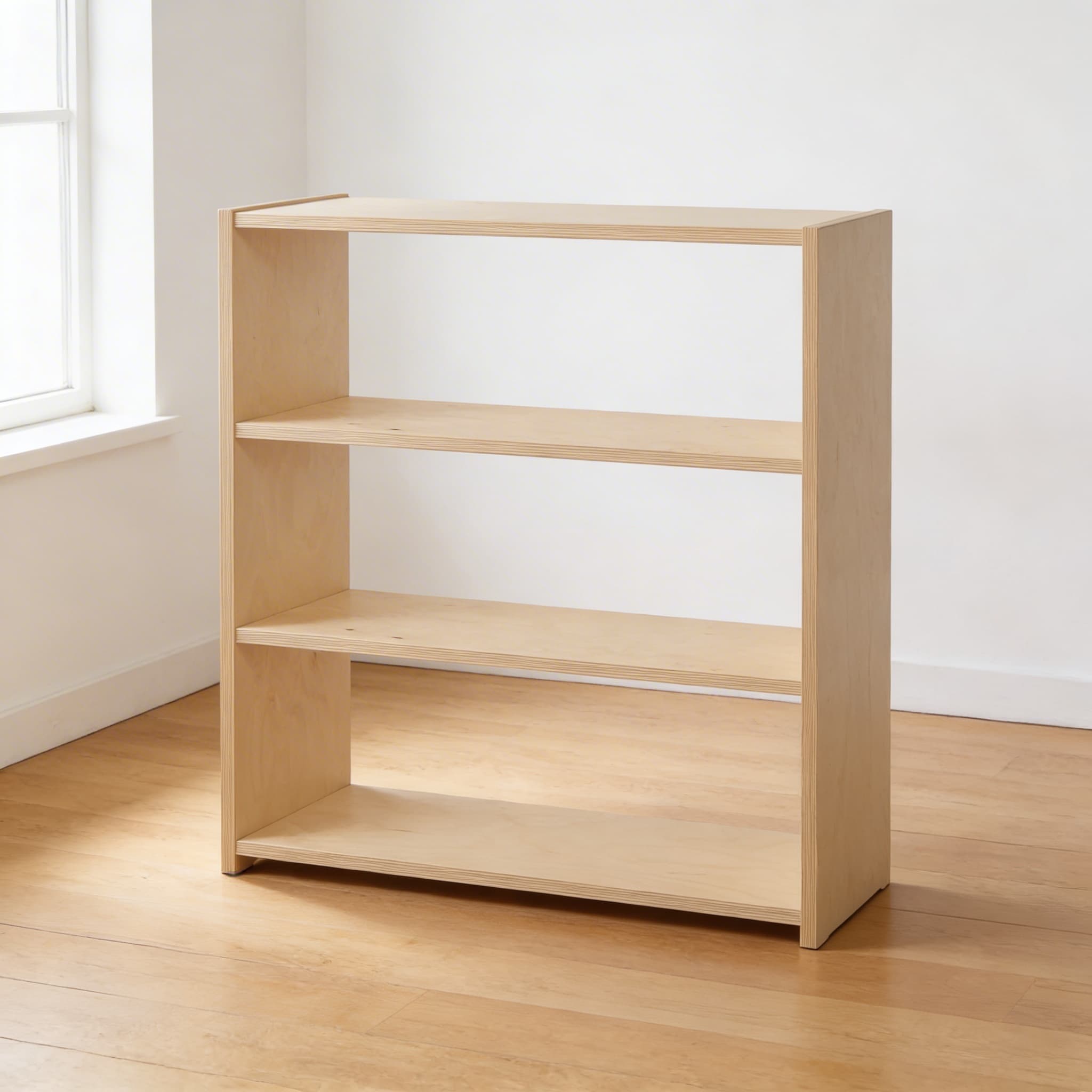 Säuglings-/Kleinkind-Regal: 2-stöckig (73,5 × 30 × 64 cm) — Seitenansicht