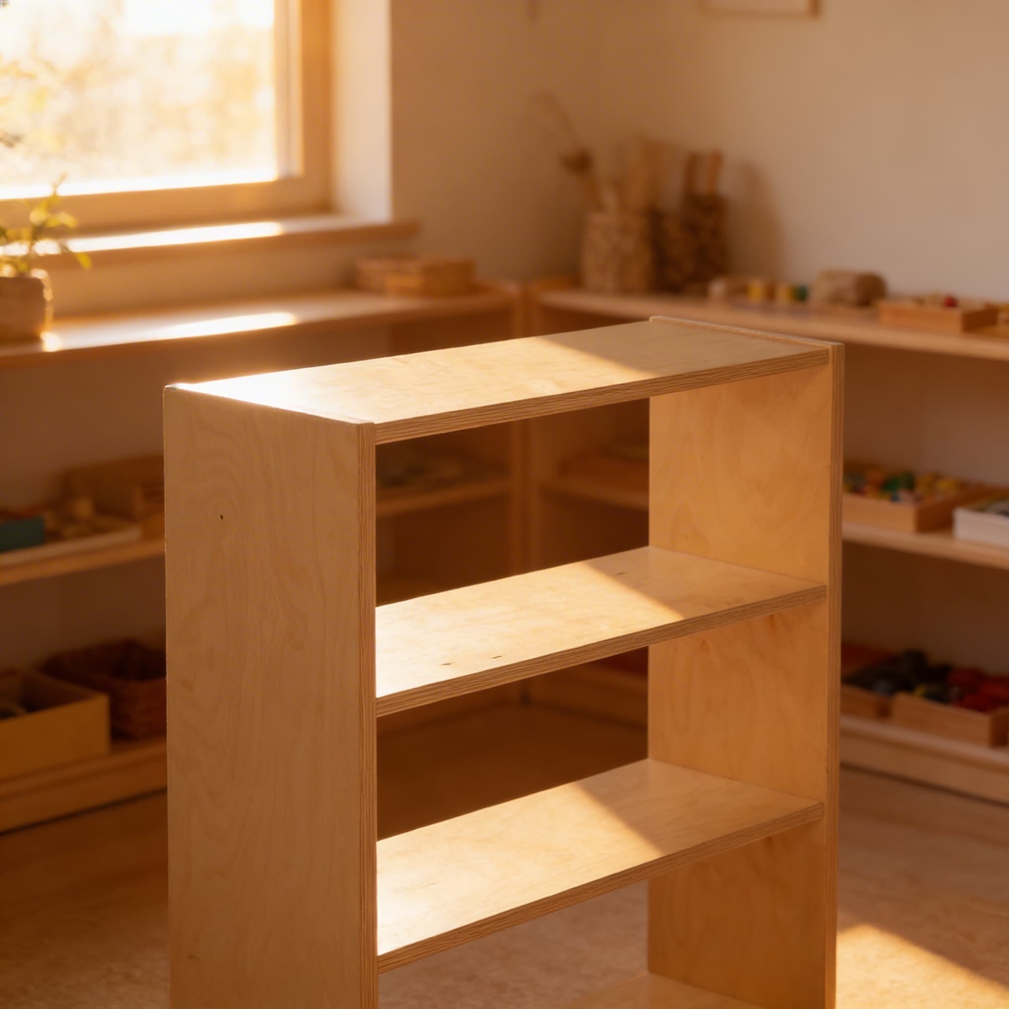 Säuglings-/Kleinkind-Regal: 2-stöckig (73,5 × 30 × 64 cm) — Im Einsatz