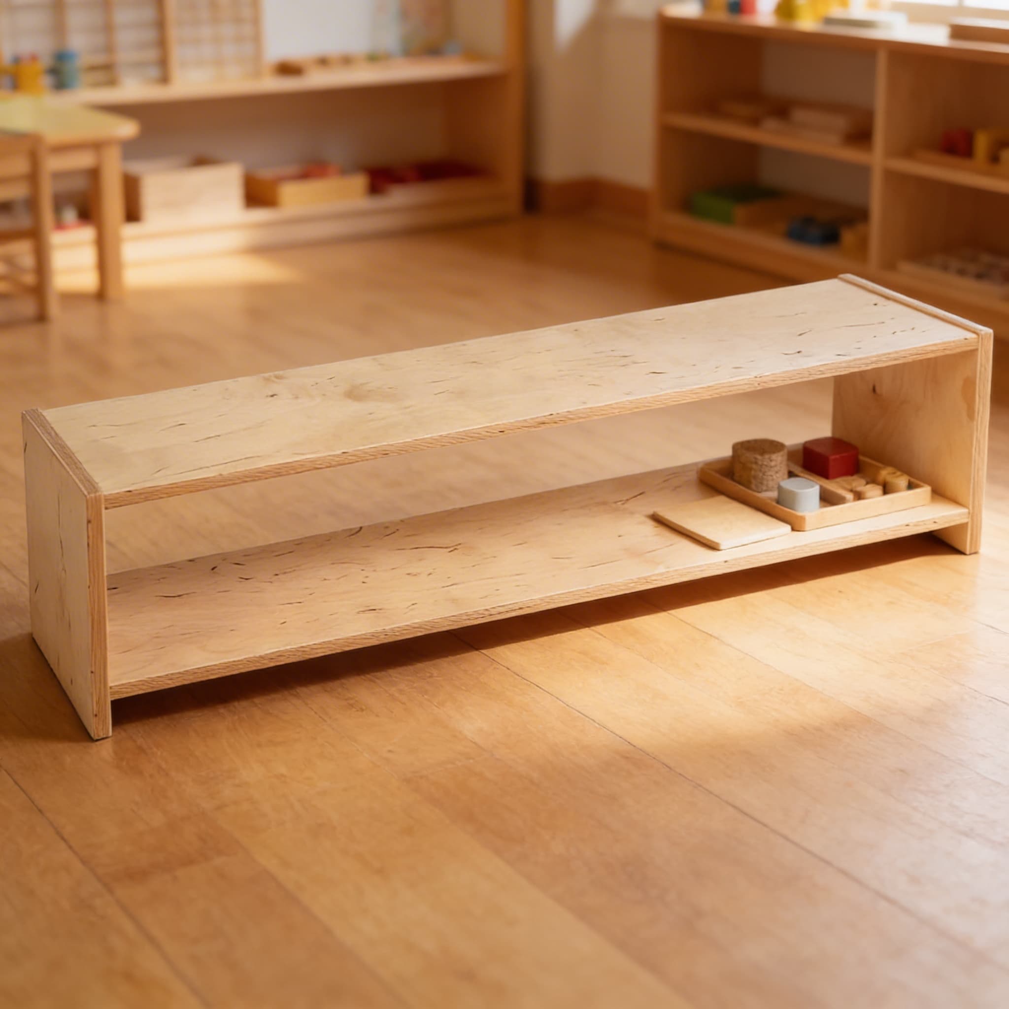 Säuglings-/Kleinkind-Regal: 1-stöckig (121,5 × 30 × 32,5 cm) — Detailansicht