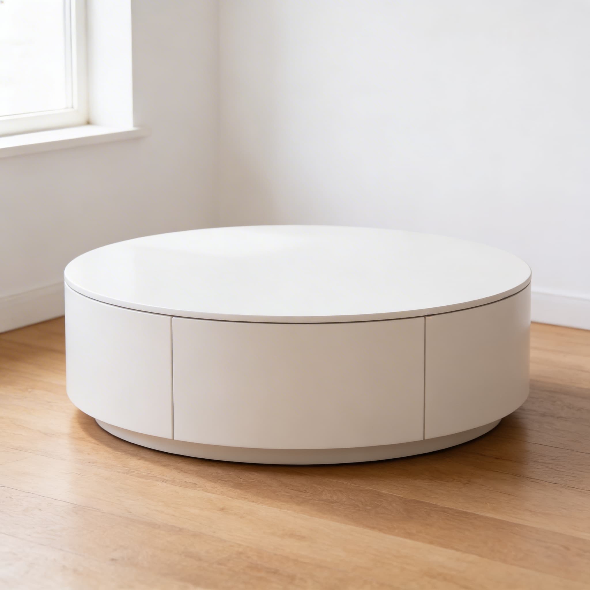 Runde Tischplatte: Milchweiß - Ø 115 × 2 cm — Ansicht 2