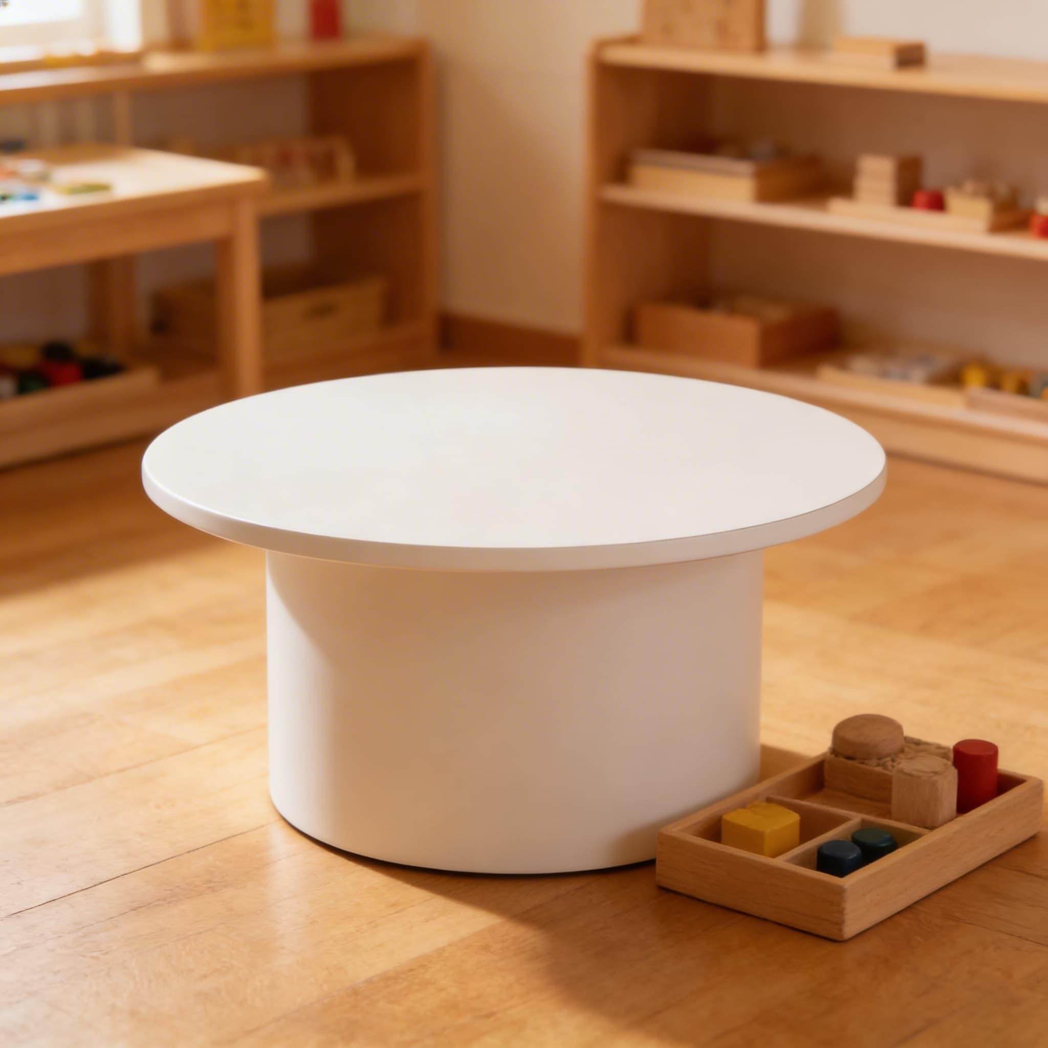 Runde Tischplatte: Milchweiß - Ø 115 × 2 cm — Ansicht 3