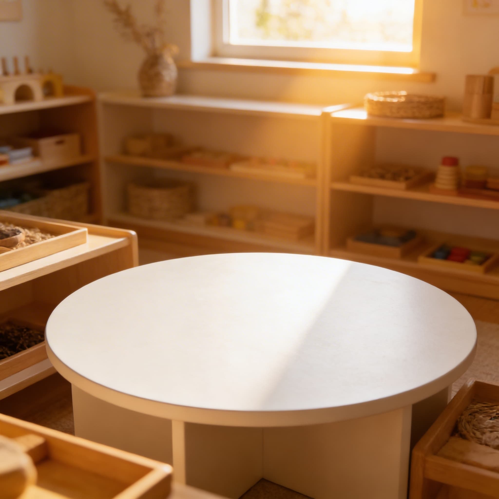 Runde Tischplatte: Milchweiß - Ø 115 × 2 cm — Ansicht 4