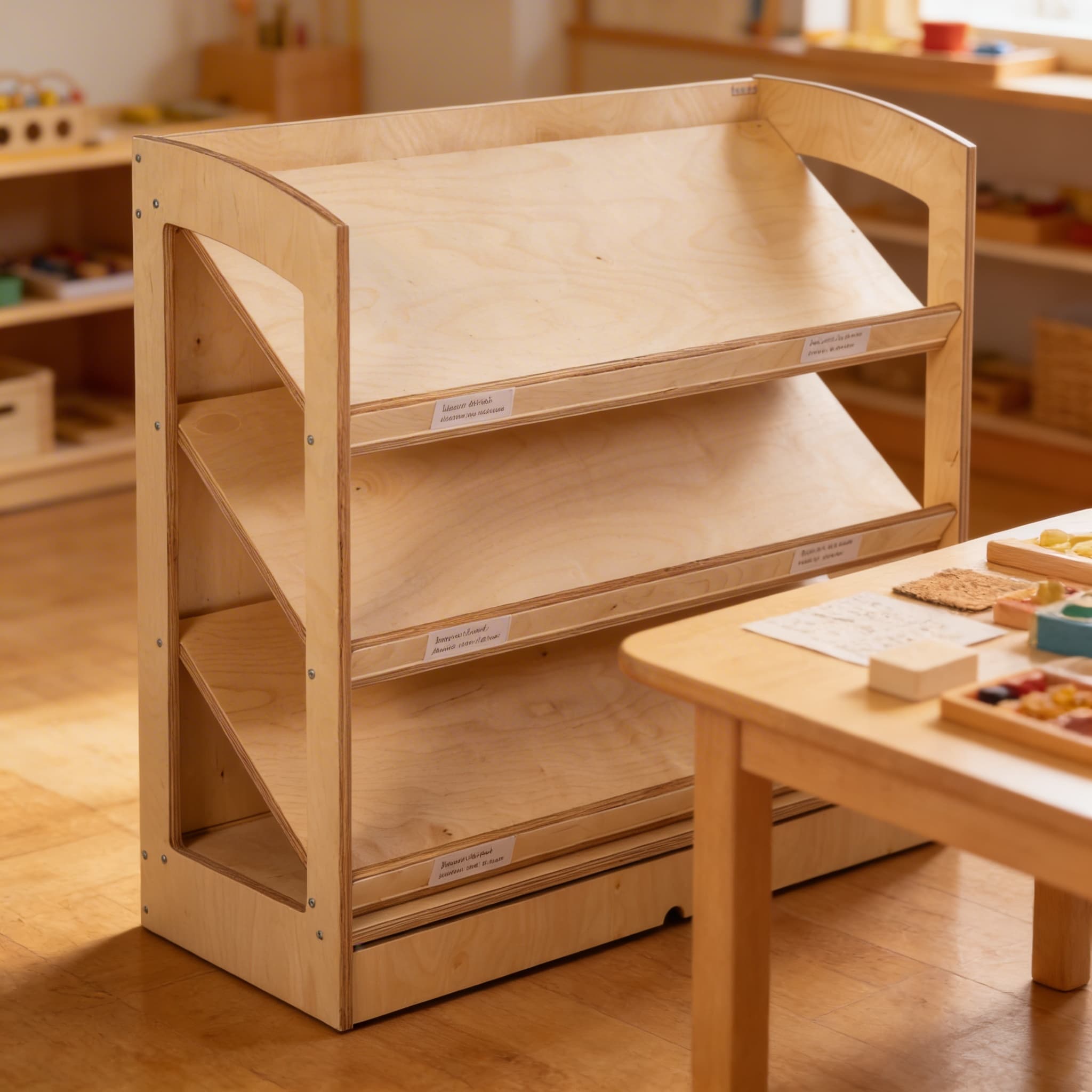 Otevřená knihovna — 93cm výška pro děti — Detailní pohled