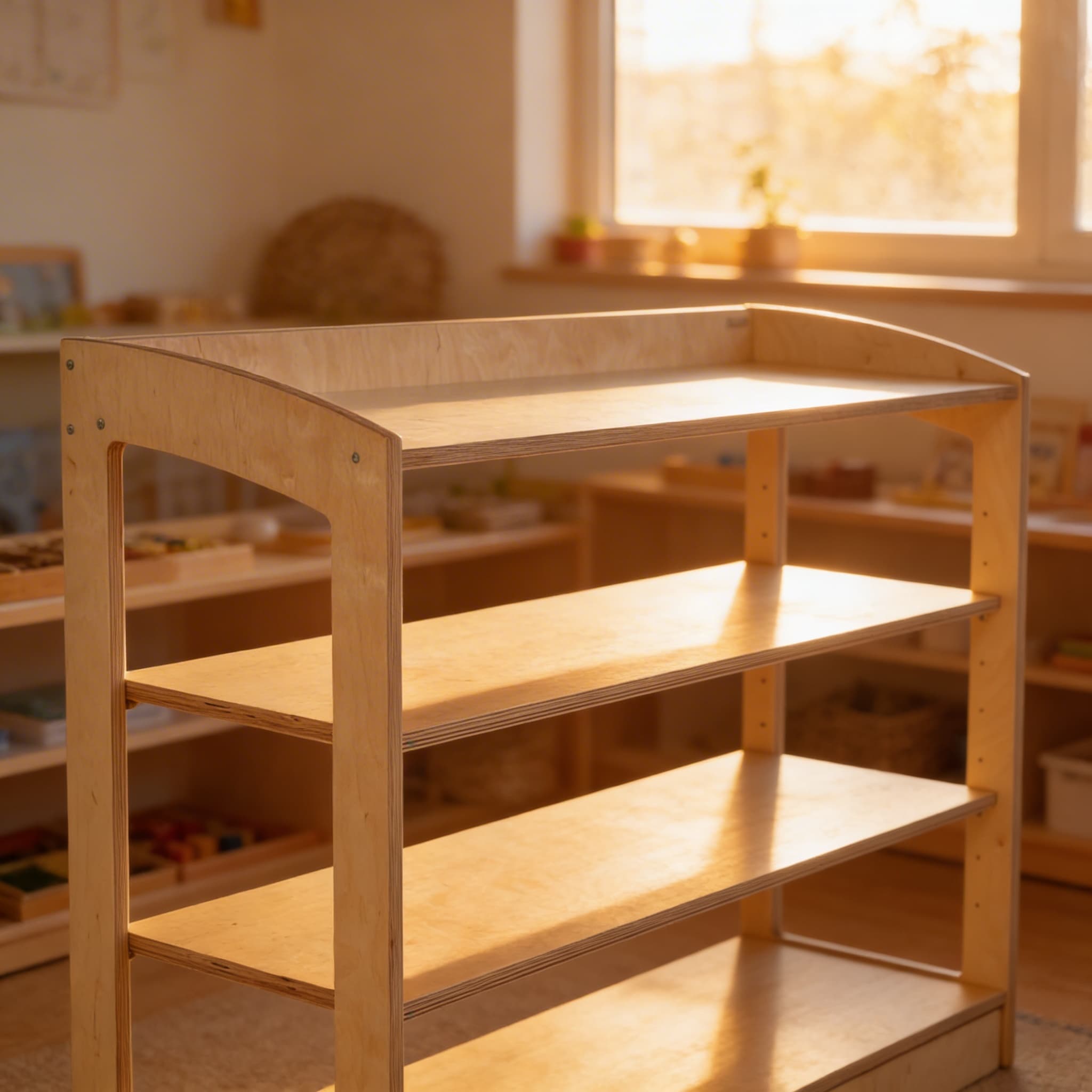 Materialschrank: Offene Rückseite (93 cm) — Im Einsatz