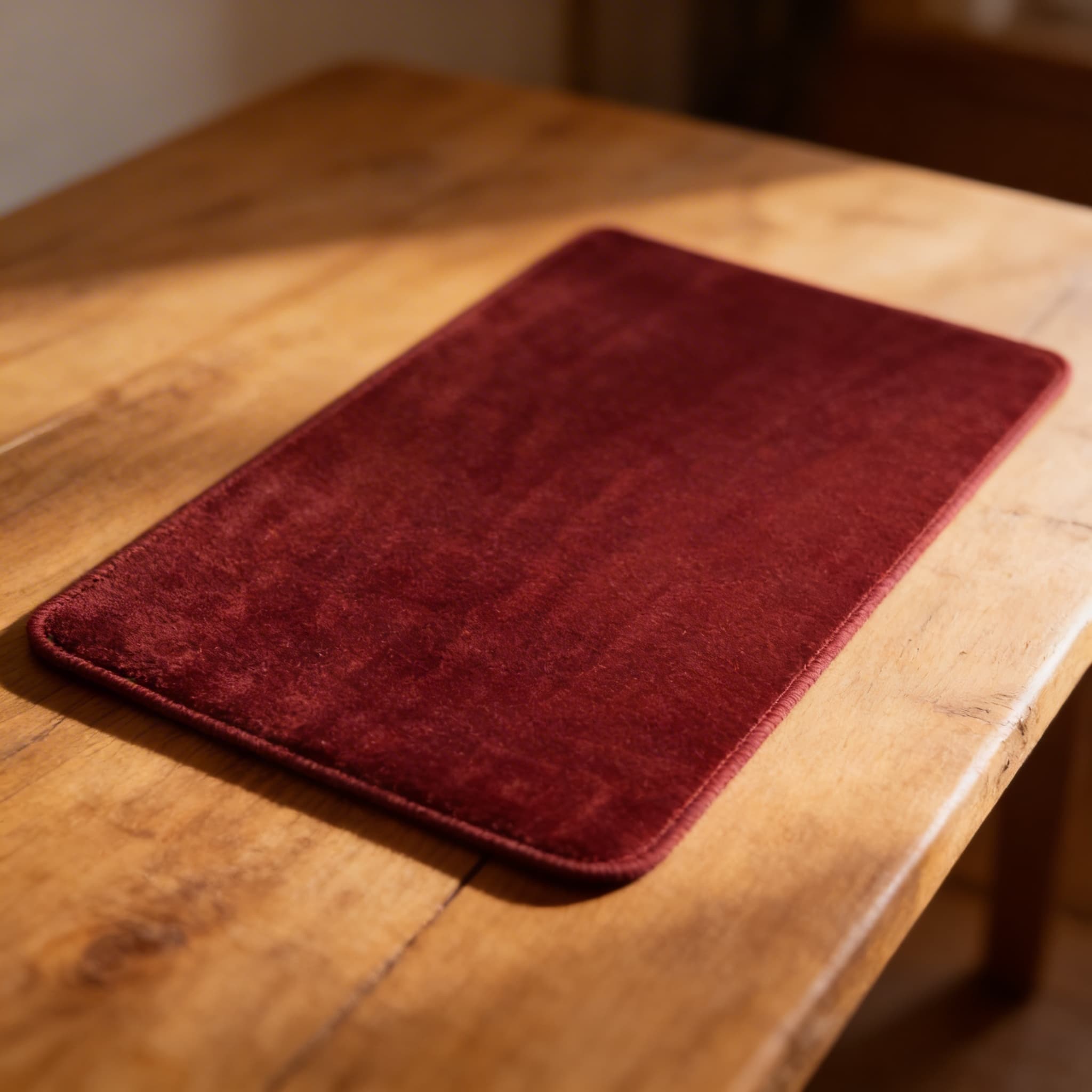 Burgunderroter Teppich — Detailansicht