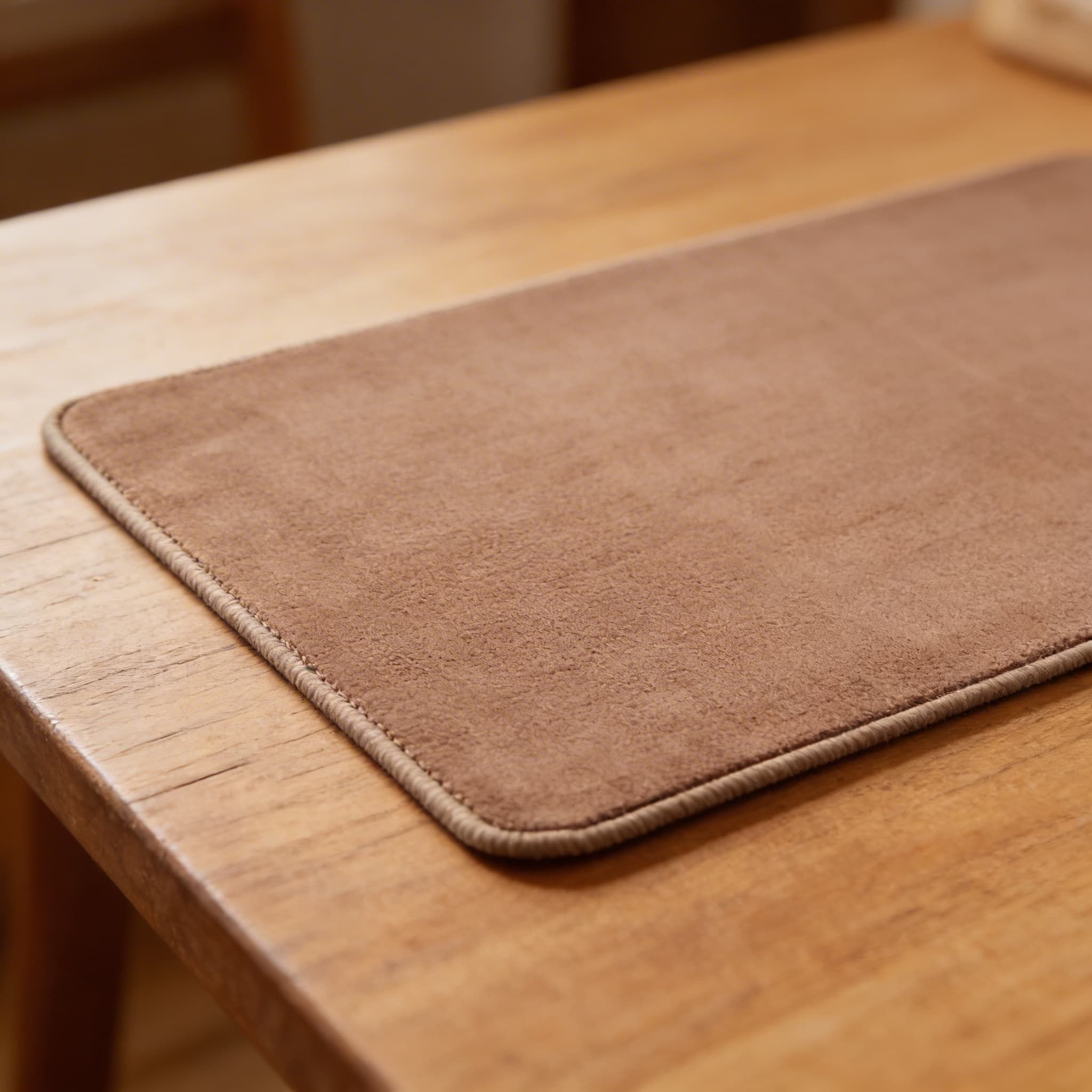 Warmbeiger Teppich — Detailansicht