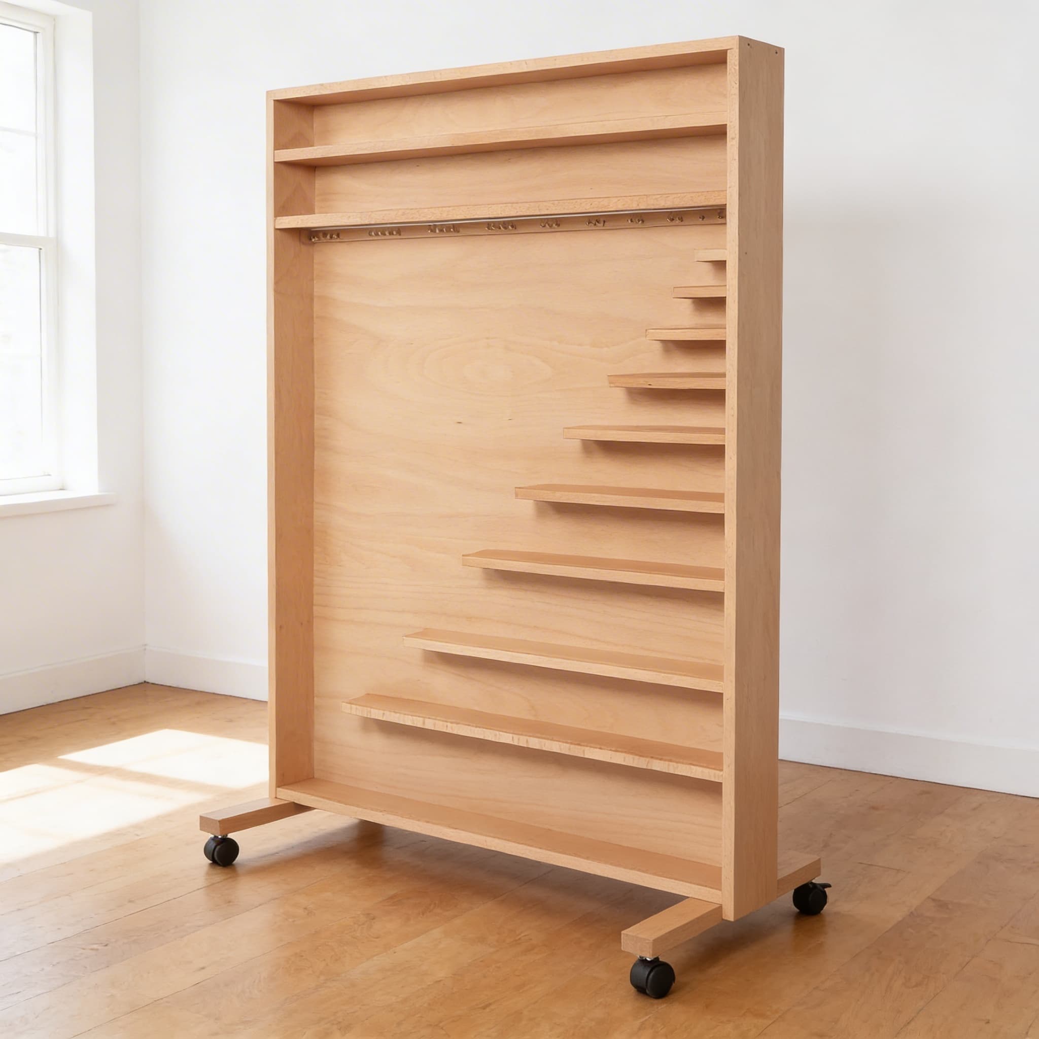 Perlenmaterial-Schrank — Professionelle Aufbewahrung — Seitenansicht