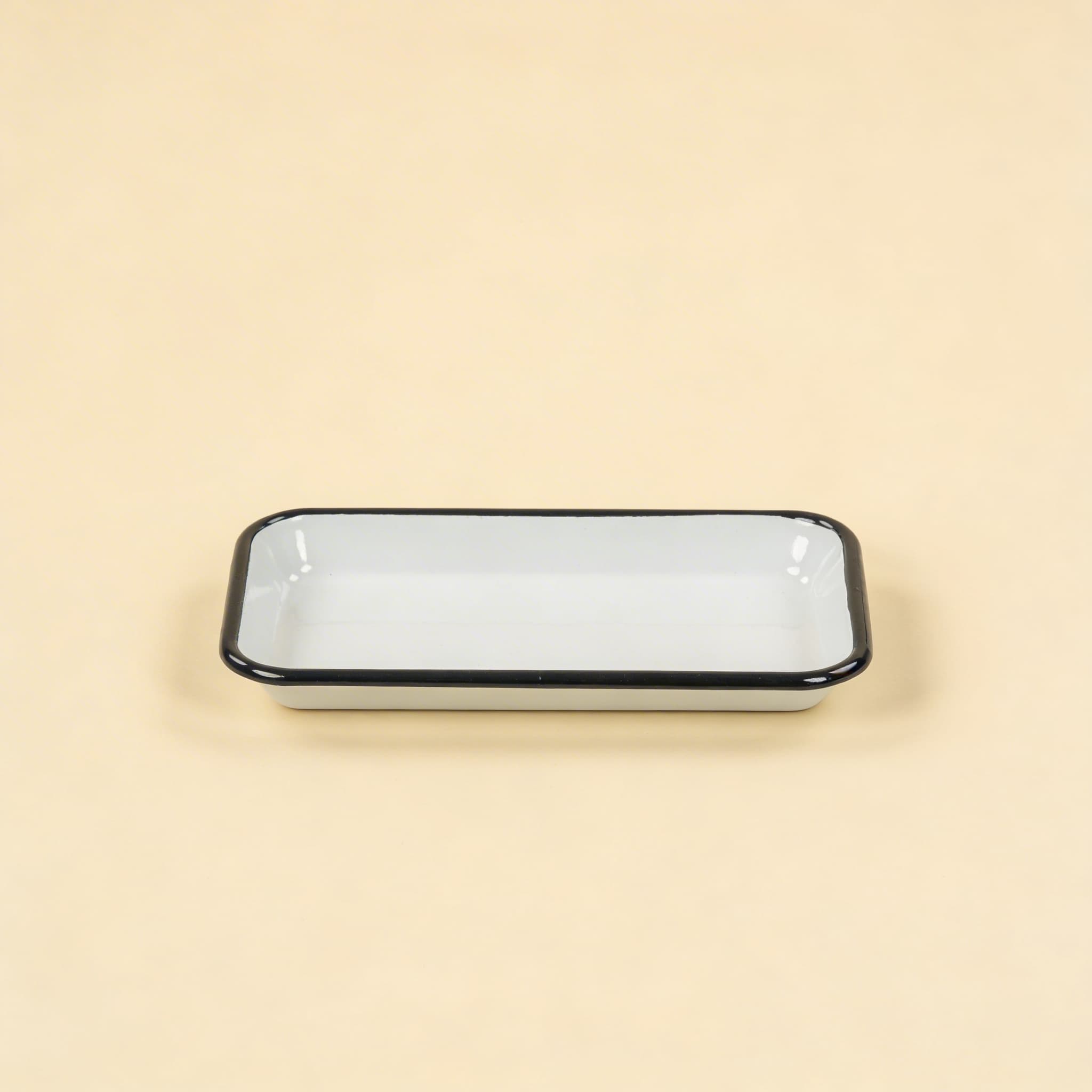 Emaille-Serviertablett / Pfanne