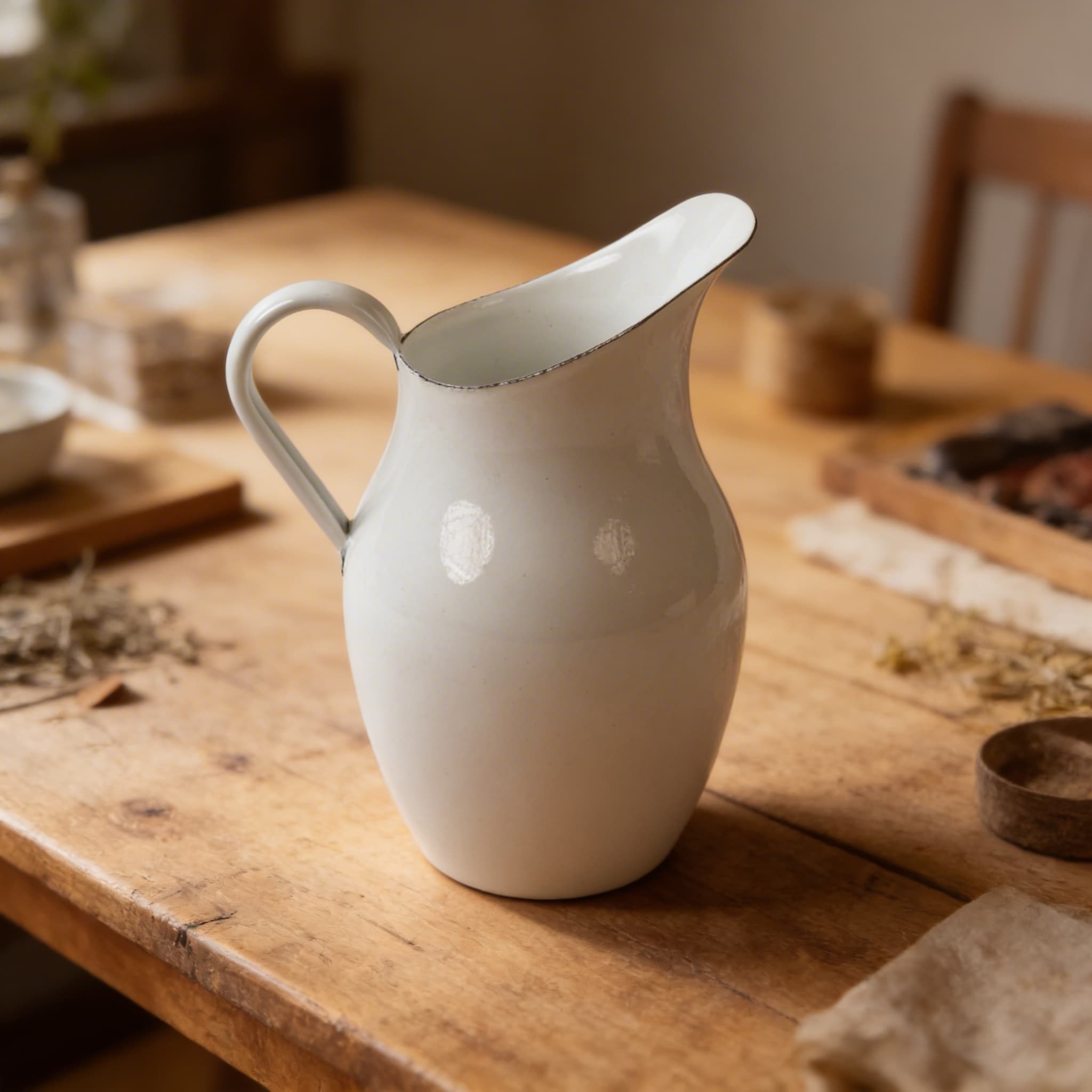 Emaille-Wasserkanne — Detailansicht