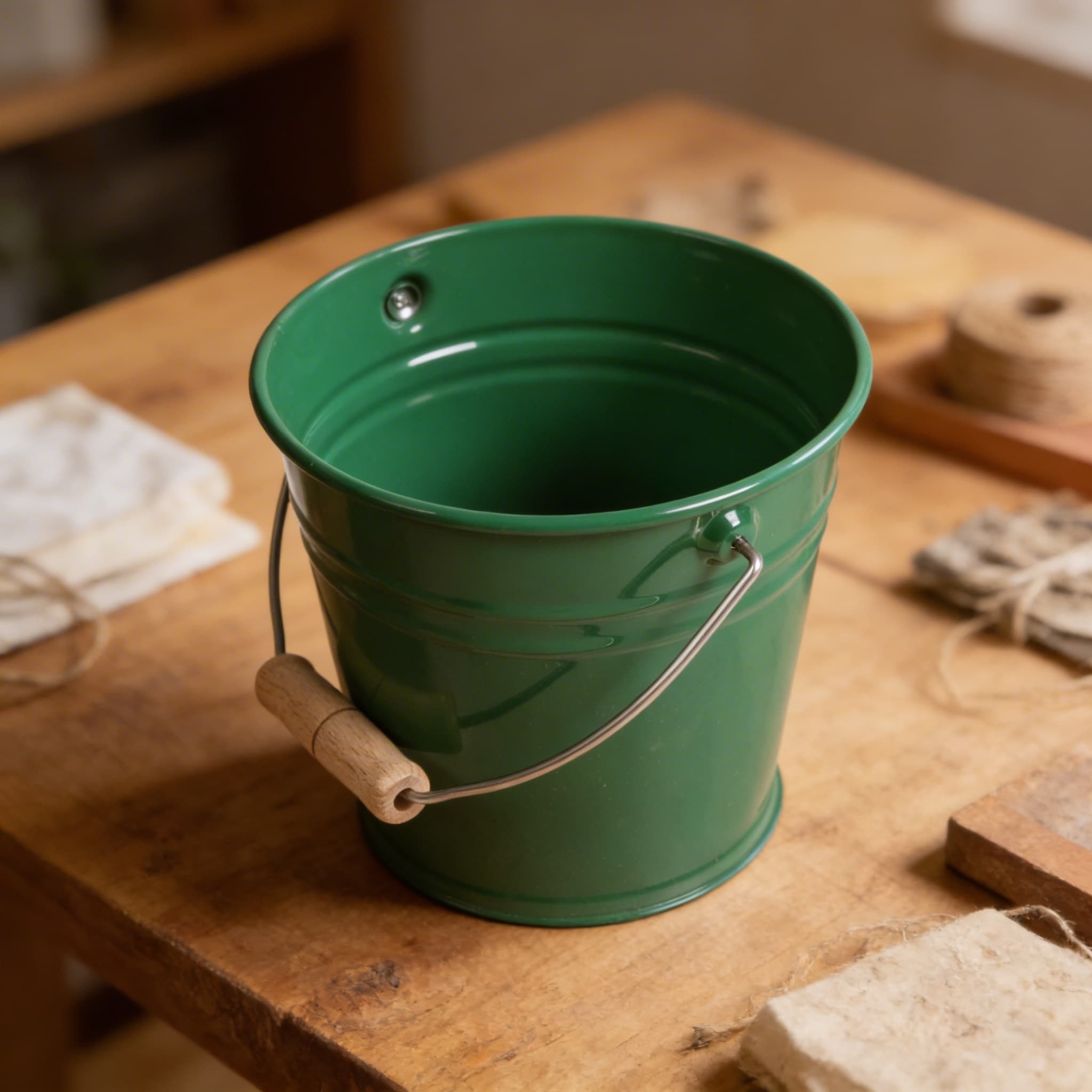 Kleiner Metalleimer: Rot — Ansicht 3