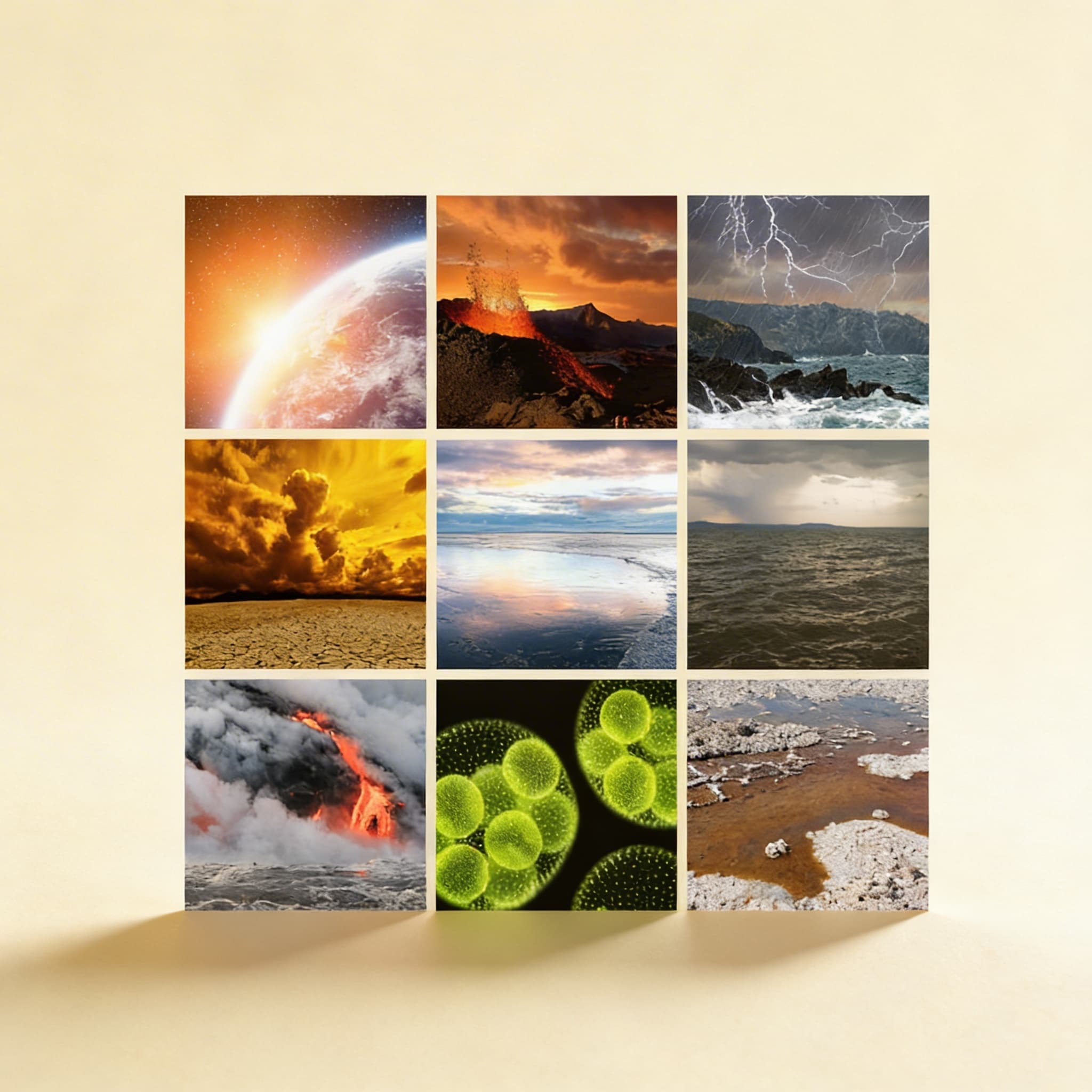 The Sun Looks Upon Water, Air And Rocks