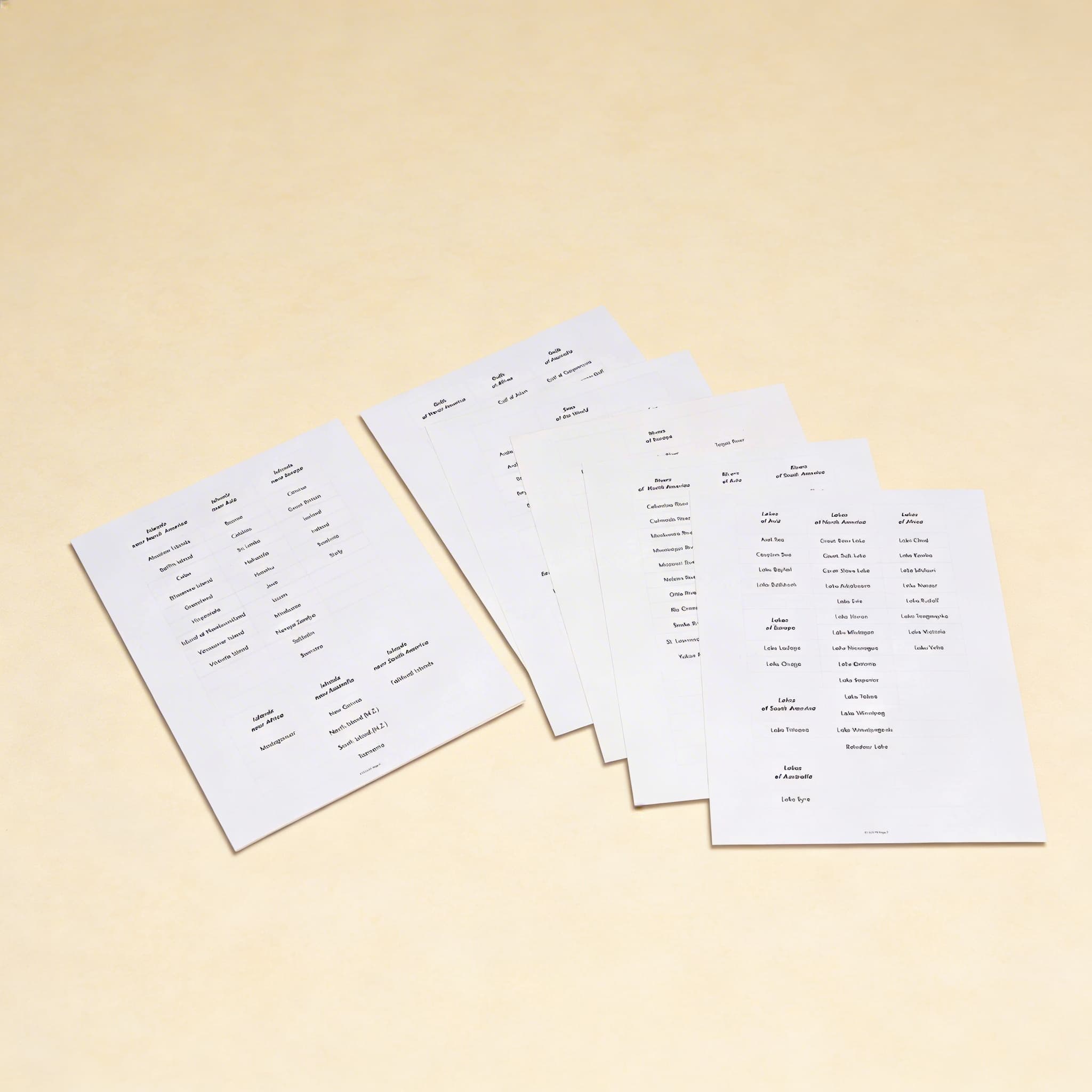 Formy země a vody: Štítky — Katalogový pohled