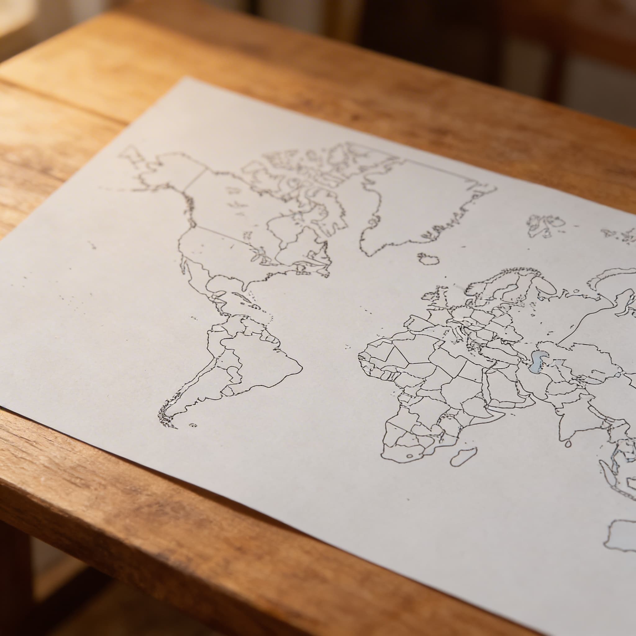 Welt: Politische Karte mit Seen (50) — Ansicht 3