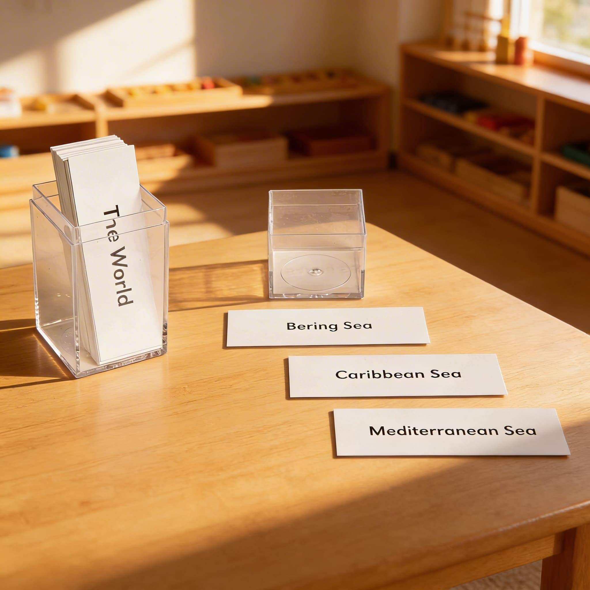 Sada hemisférických map a popisků — Při použití