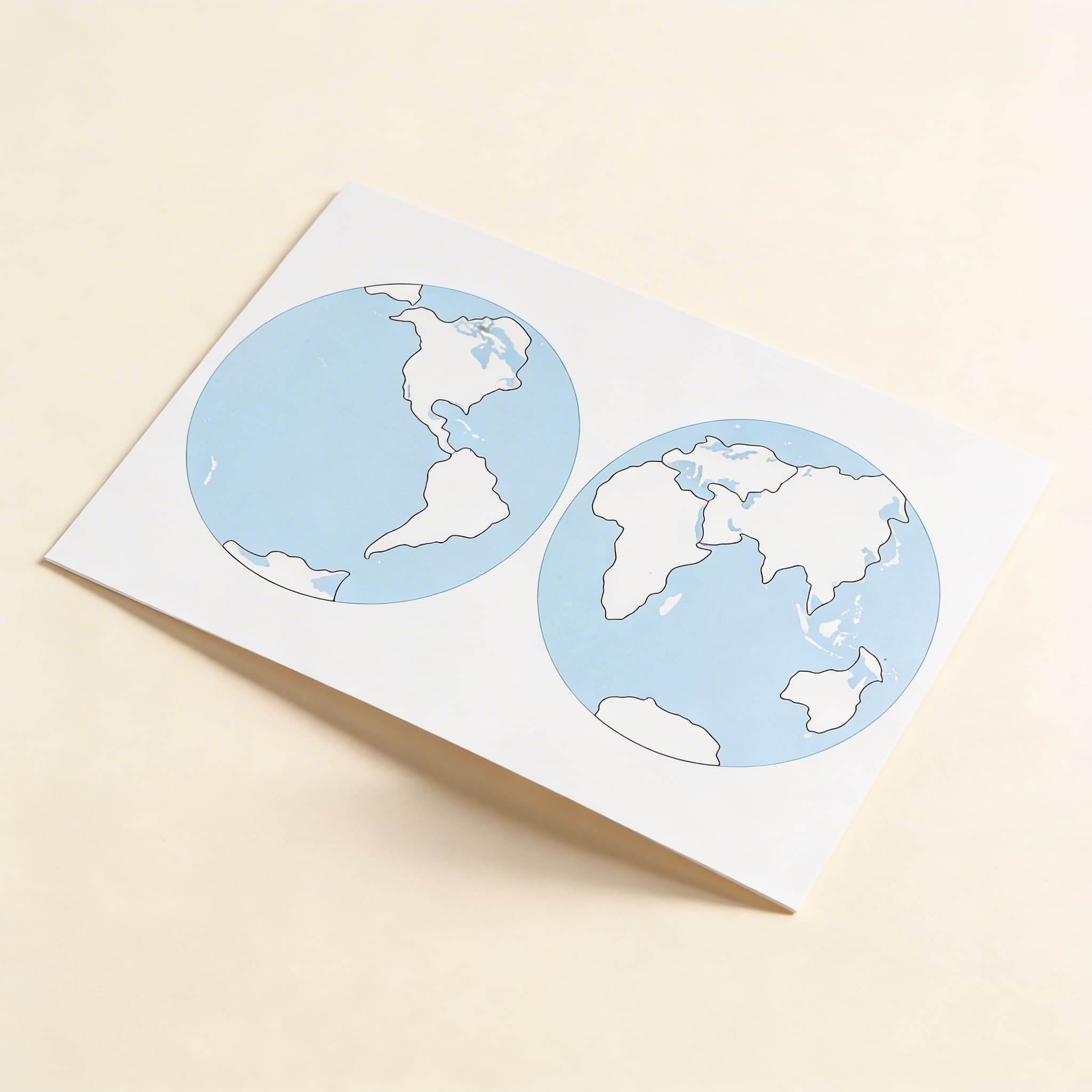 Kontrolní mapa světa: Bez popisků — Katalogový pohled