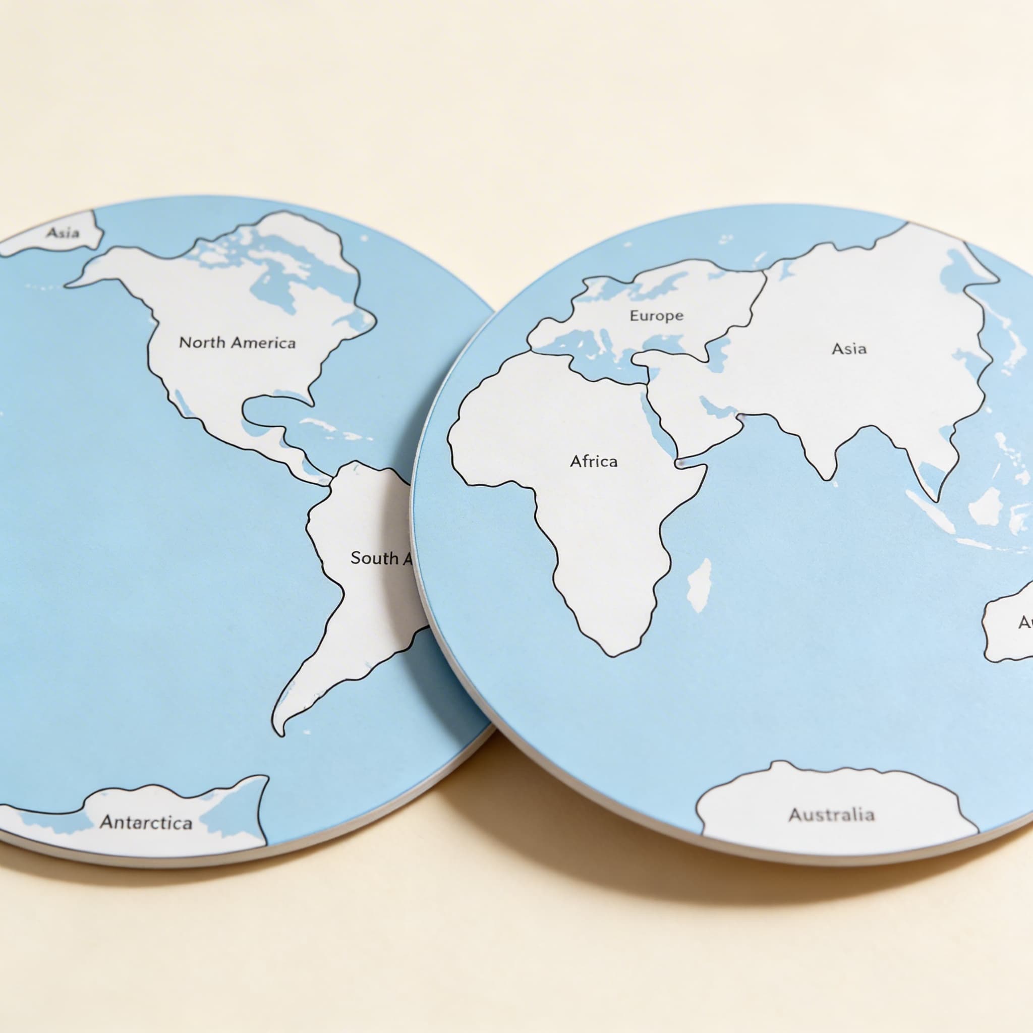 Kontrolní mapa světa: S popisky — Katalogový pohled