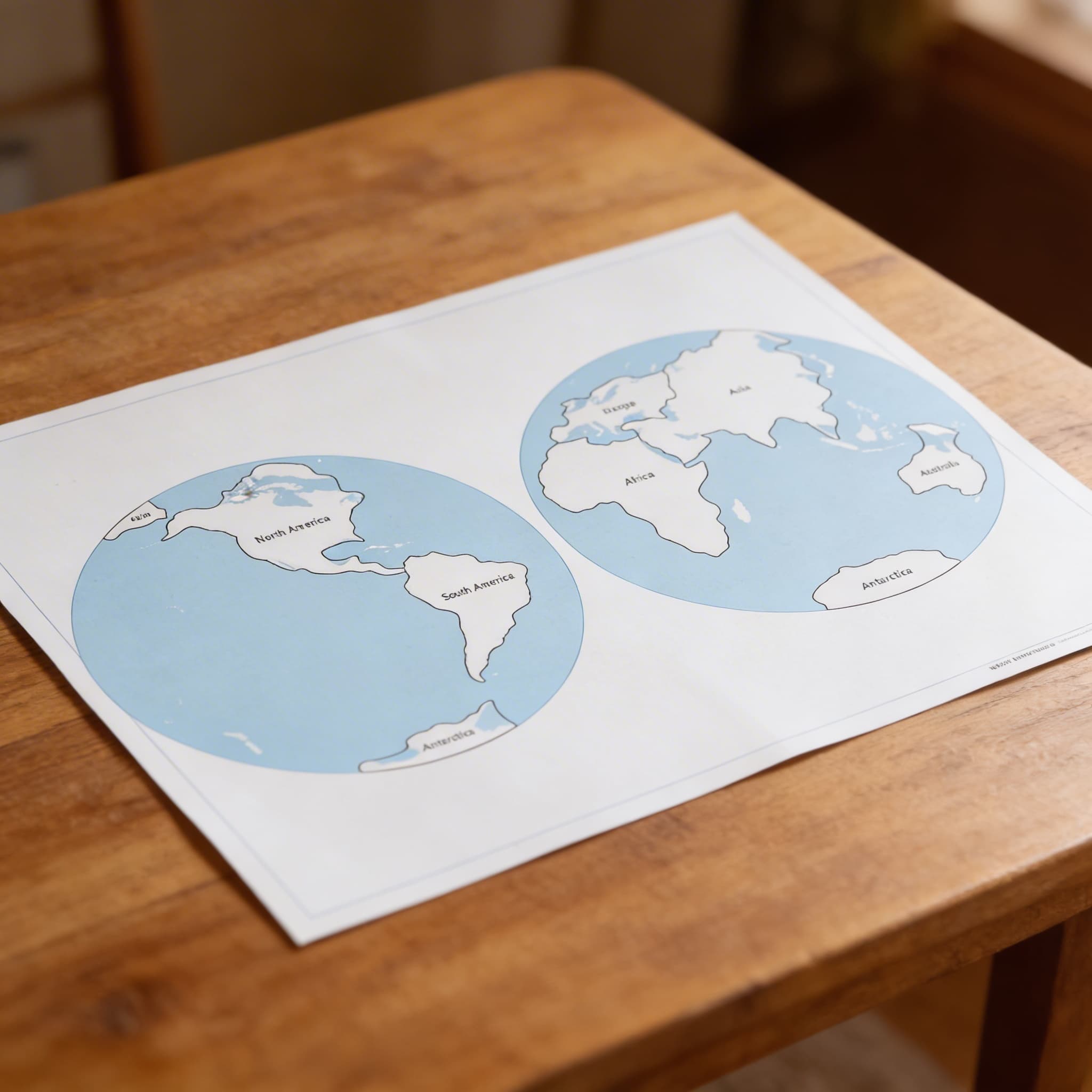 Kontrolní mapa světa: S popisky — Detailní pohled