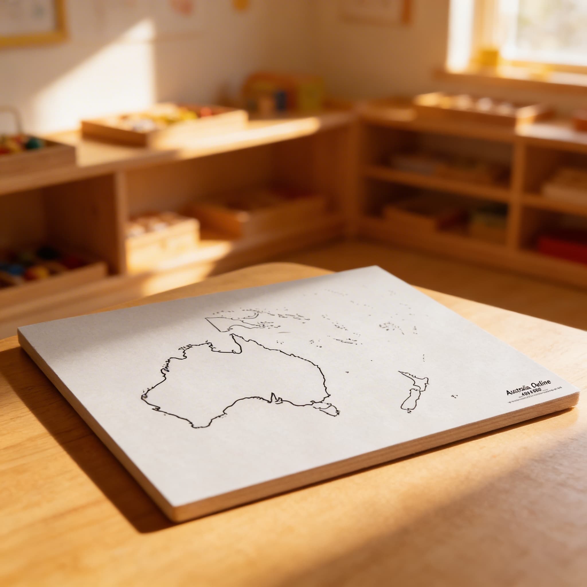 Austrálie: Obrysové mapy — Balení 50 ks — Při použití