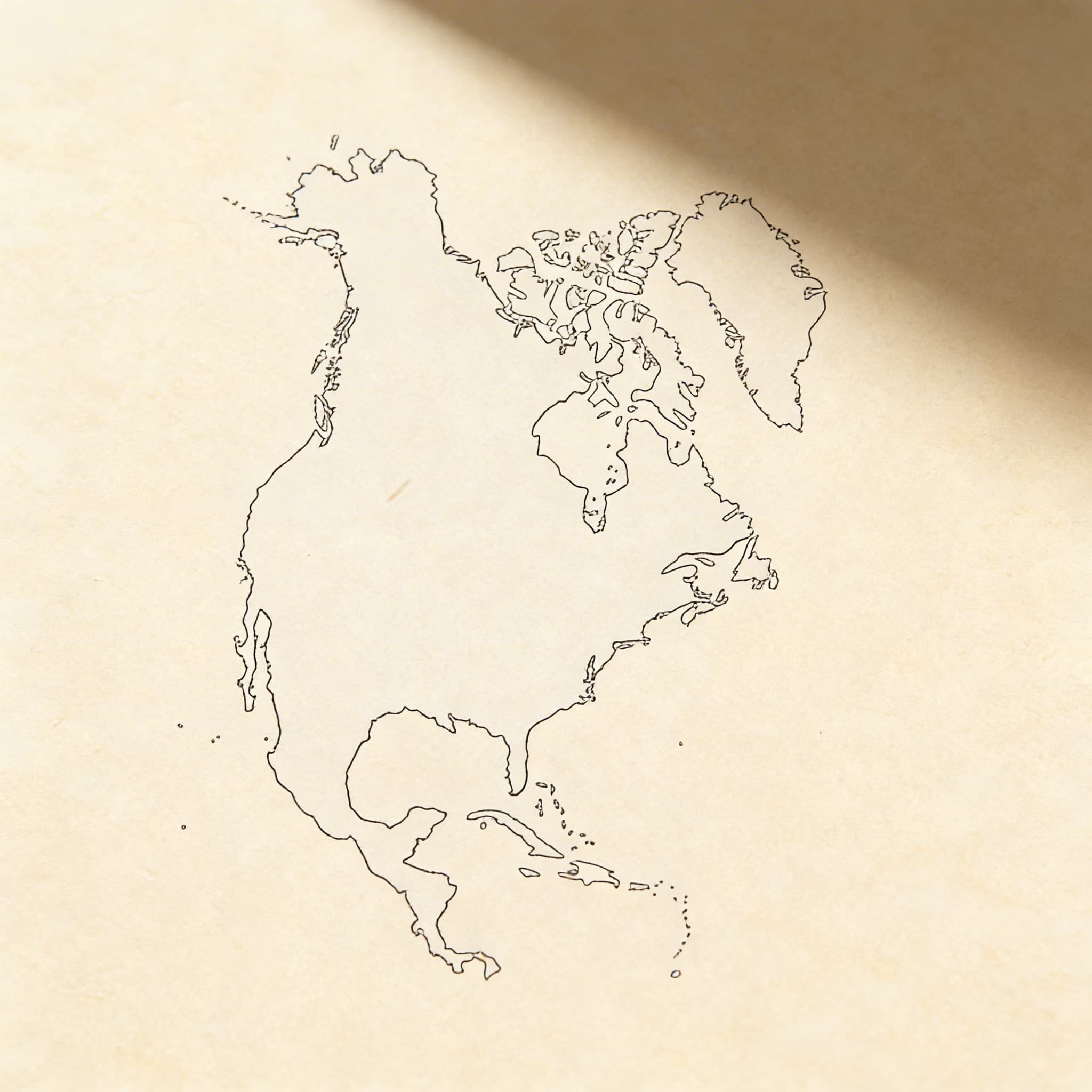 Nordamerika: Umriss (50) — Ansicht 2