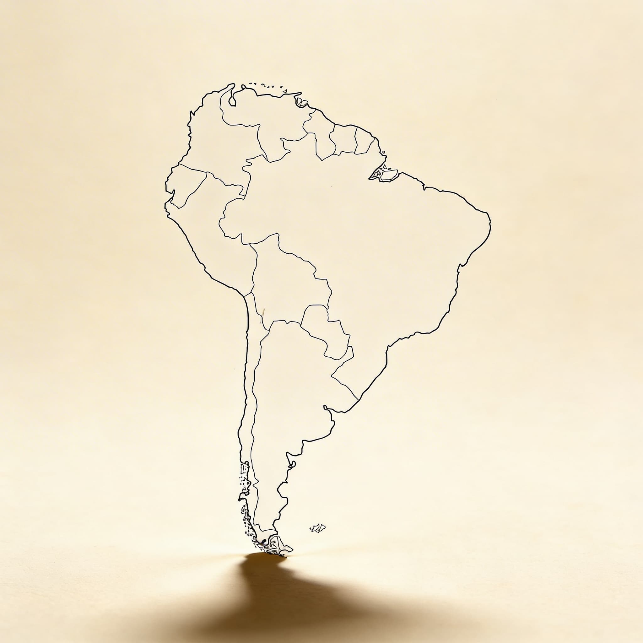 Südamerika: Politische Karte (50)