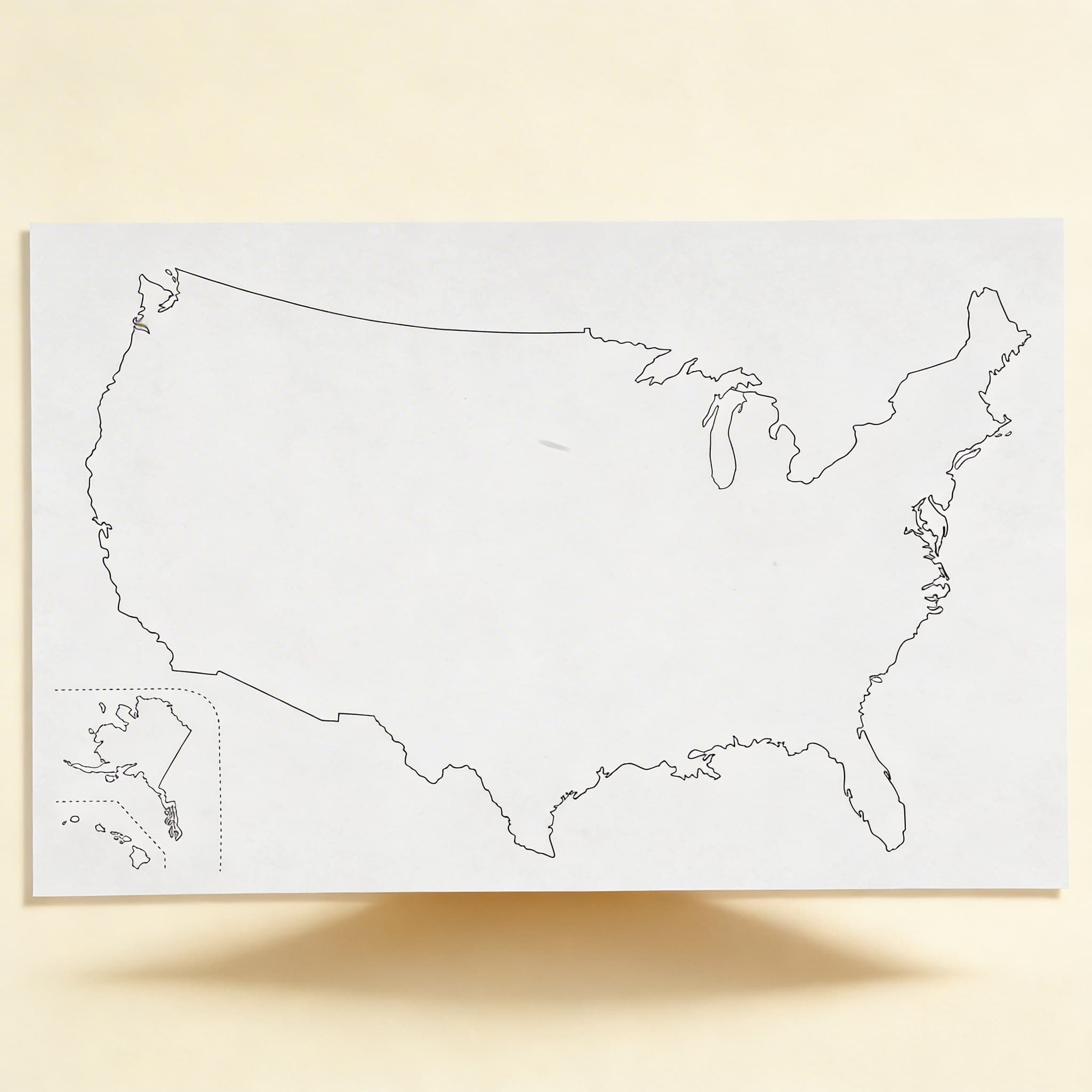 Vereinigte Staaten: Umrisskarte (50)