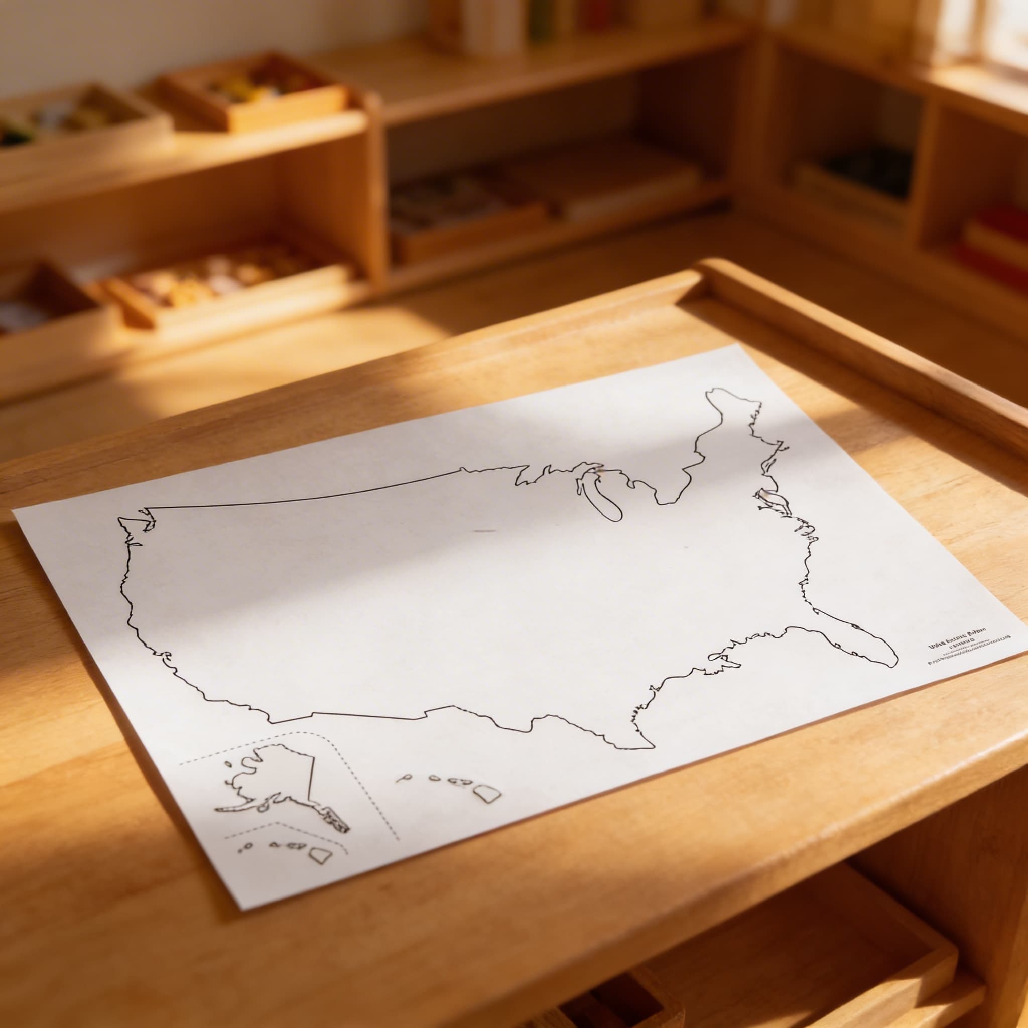 Vereinigte Staaten: Umrisskarte (50) — Ansicht 4