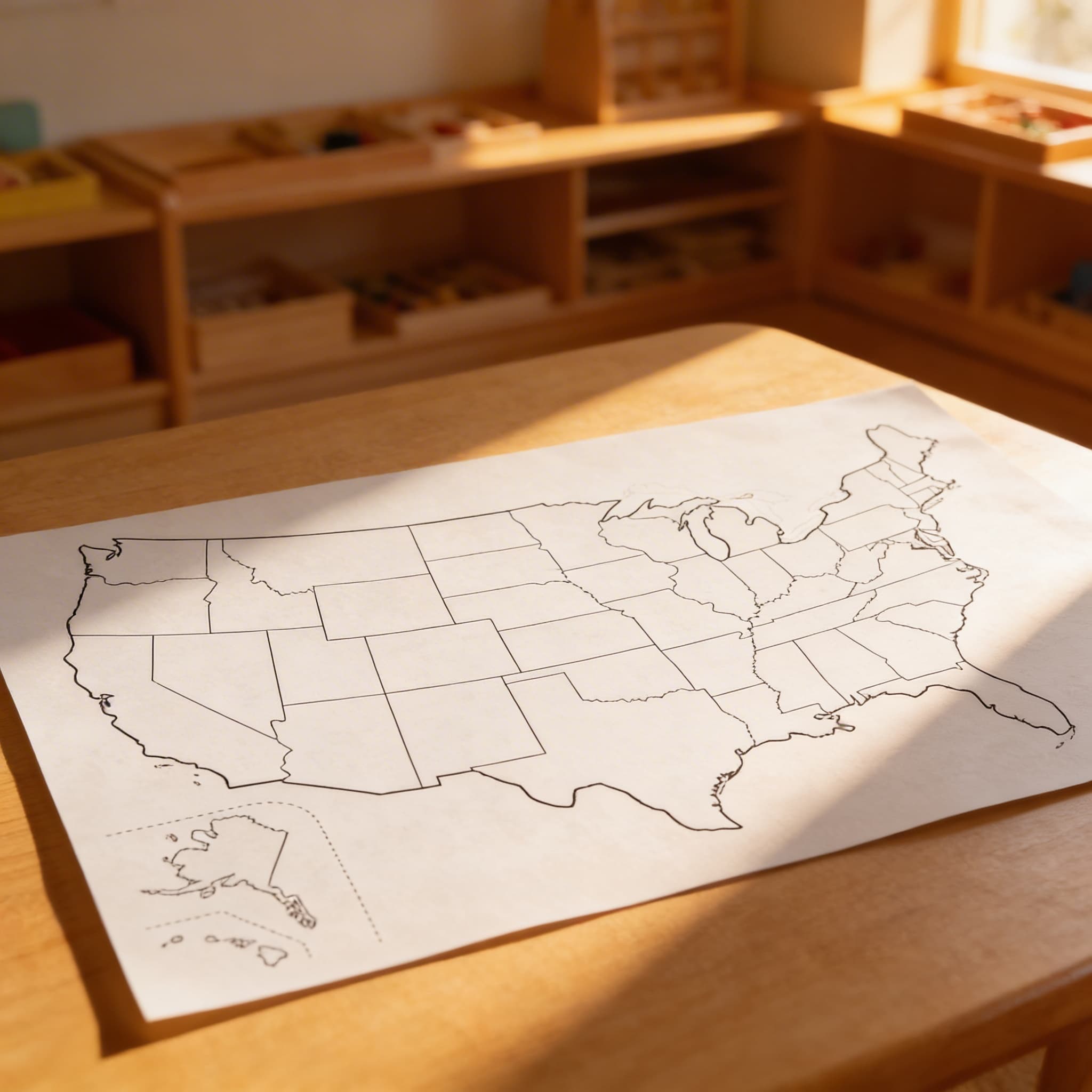 Vereinigte Staaten: Bundesstaatsgrenzen (50) — Ansicht 4